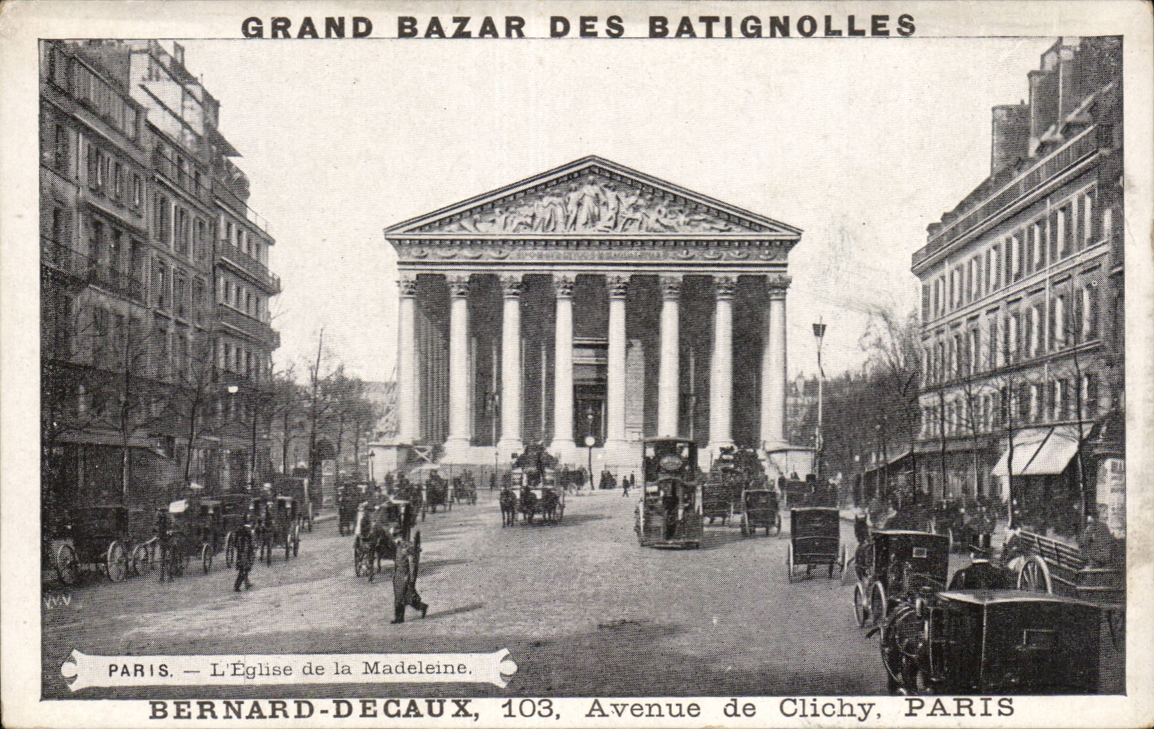 Kirche Paris-CPA des Madeleine-Werbegrossen Basars von Batignolles