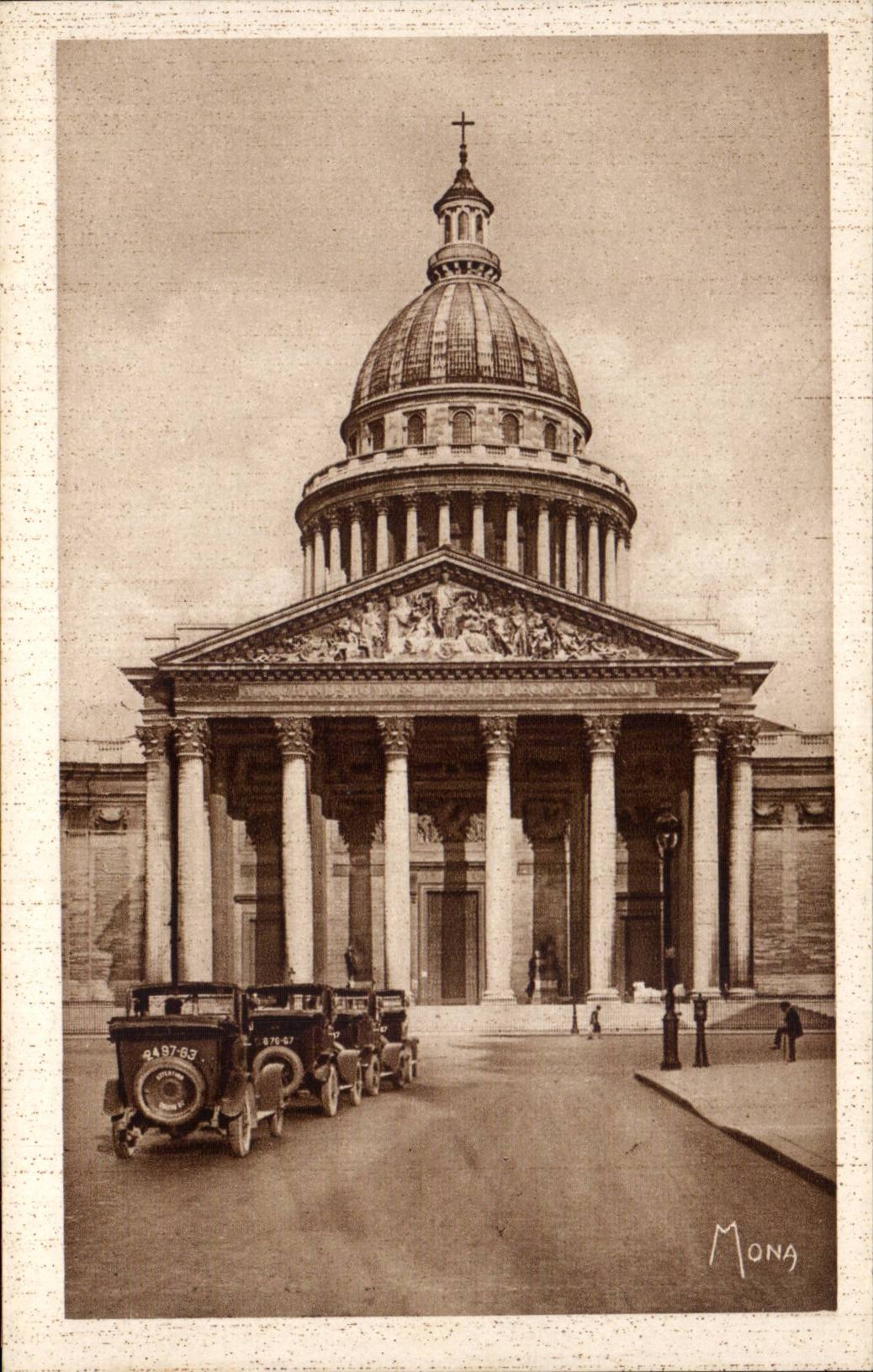 Paris CPA the Pantheon Old Church Sainte Genevieve