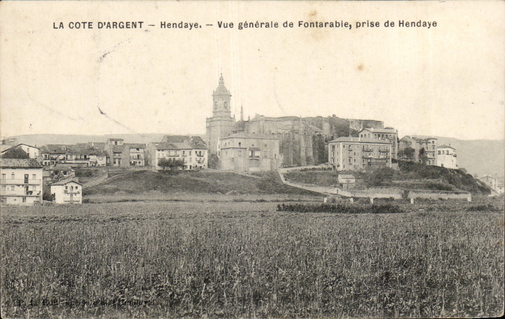 CPA Hendaye View of Fontarabie taken of Hendaye
