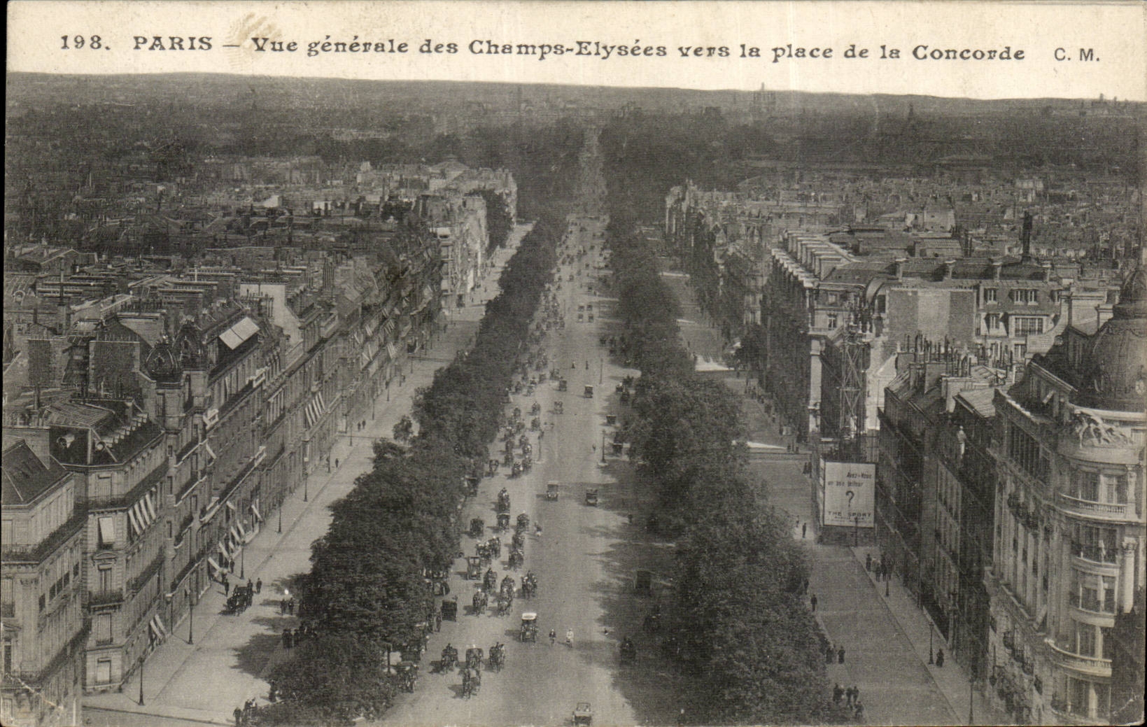 Ansicht Paris-CPA des Elysees stellt in Richtung zum Ort der Harmonie auf