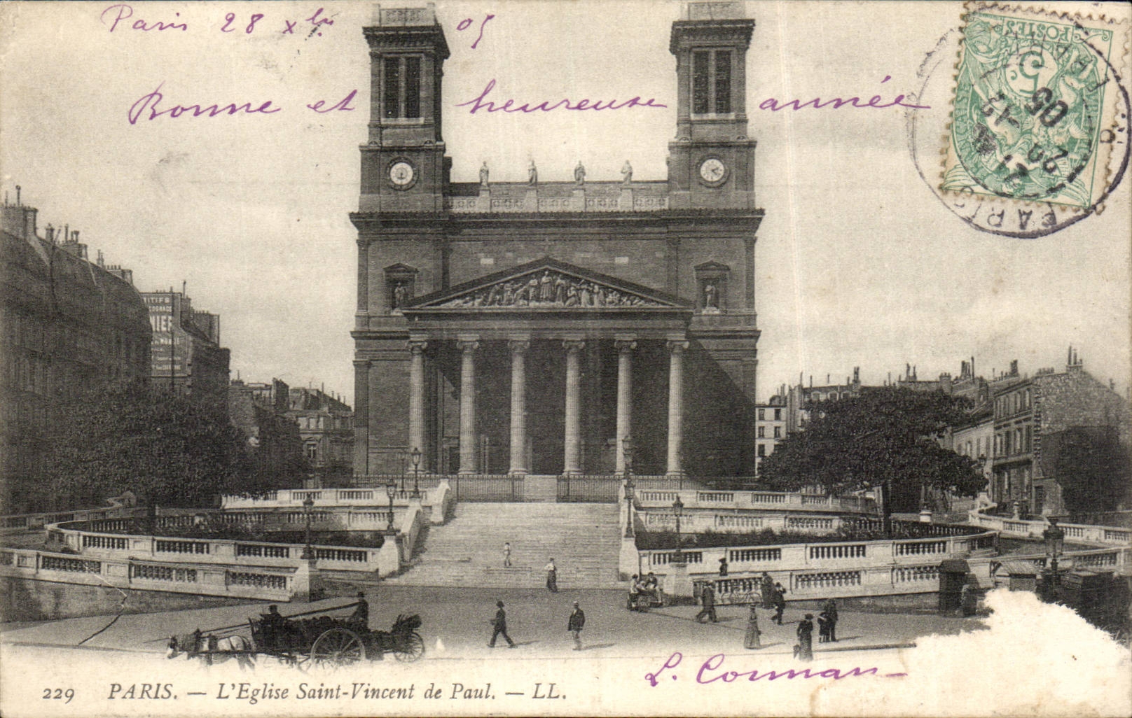 Paris CPA L'eglise Saint Vincent de paul