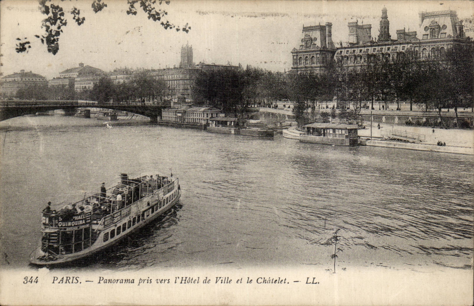 Paris CPA Panorama pris de l'hotel de ville et le Chatelet