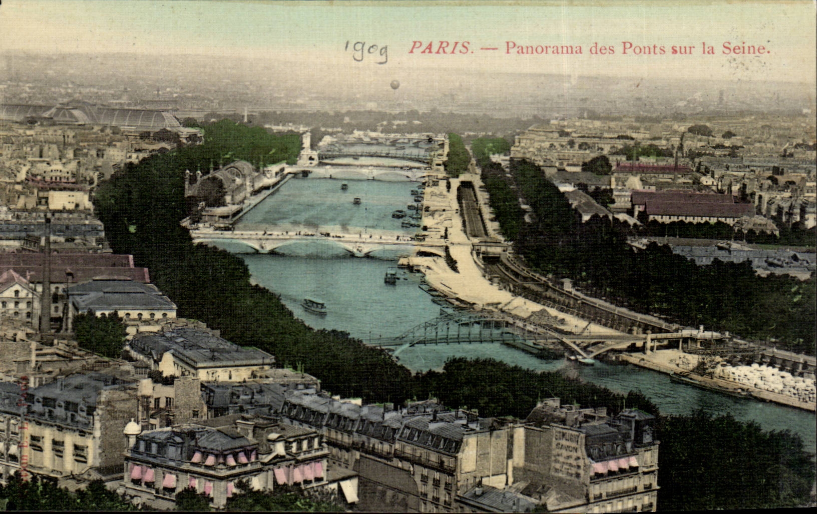 Paris CPA Panorama des ponts sur la Seine