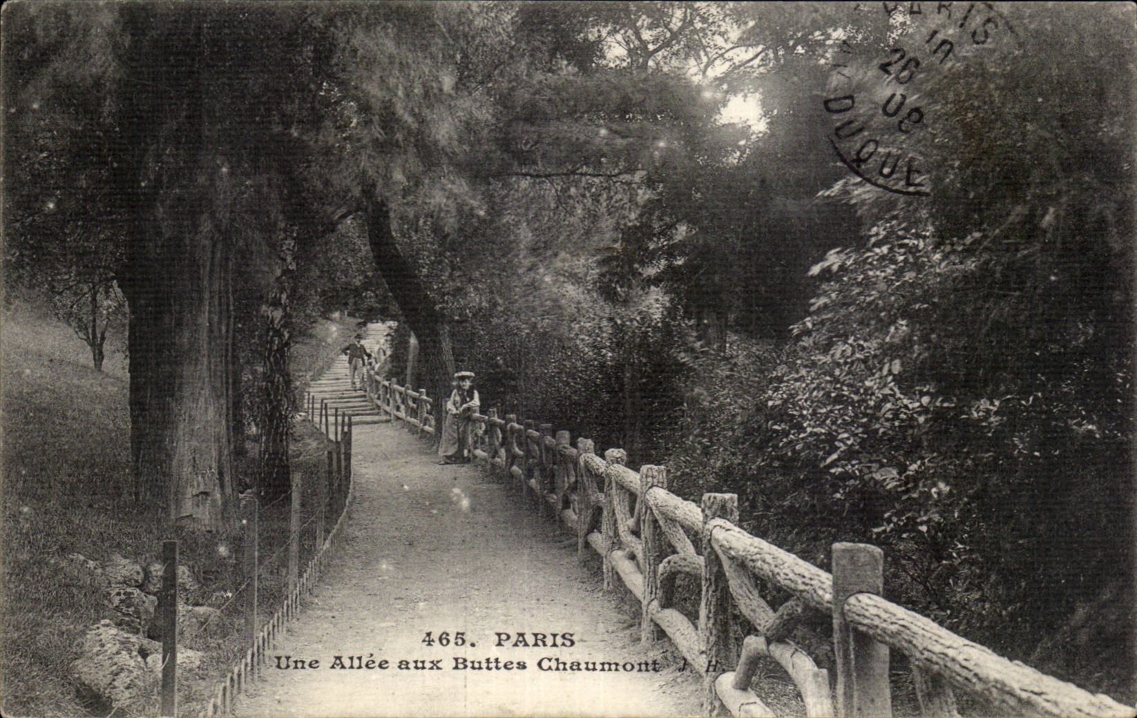 Paris CPA an alley with the Chaumont Hillocks