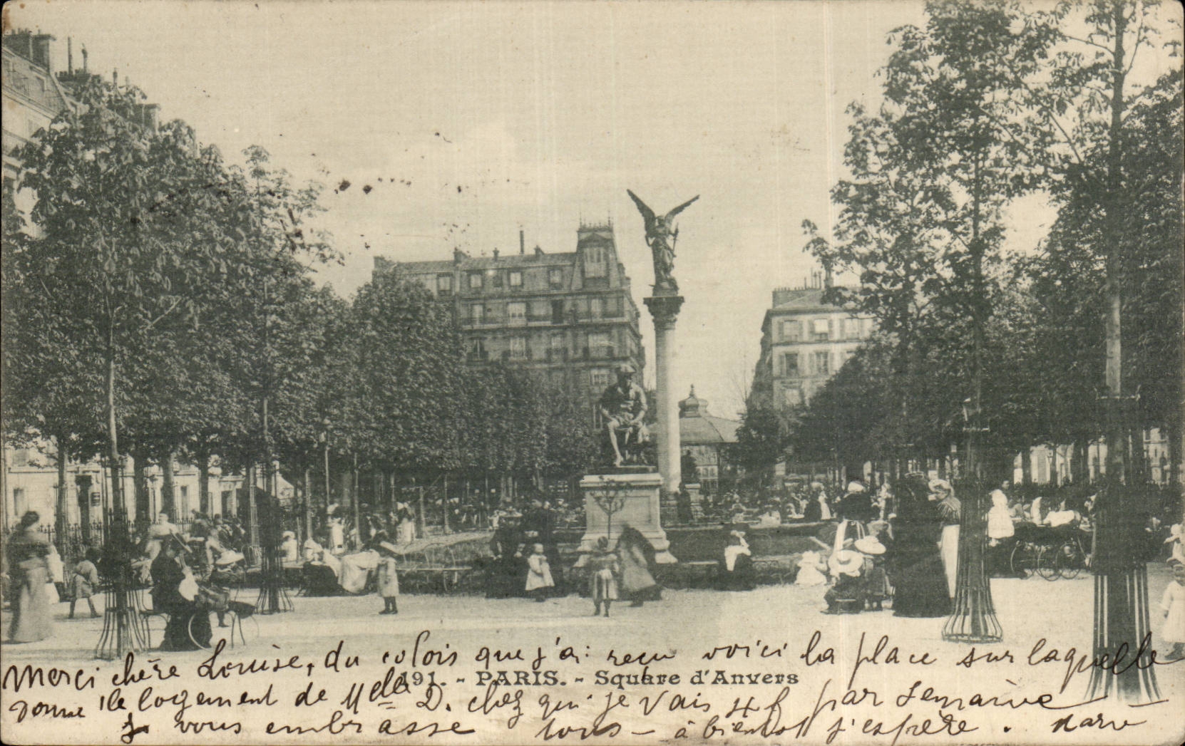 Paris CPA Square d'Anvers