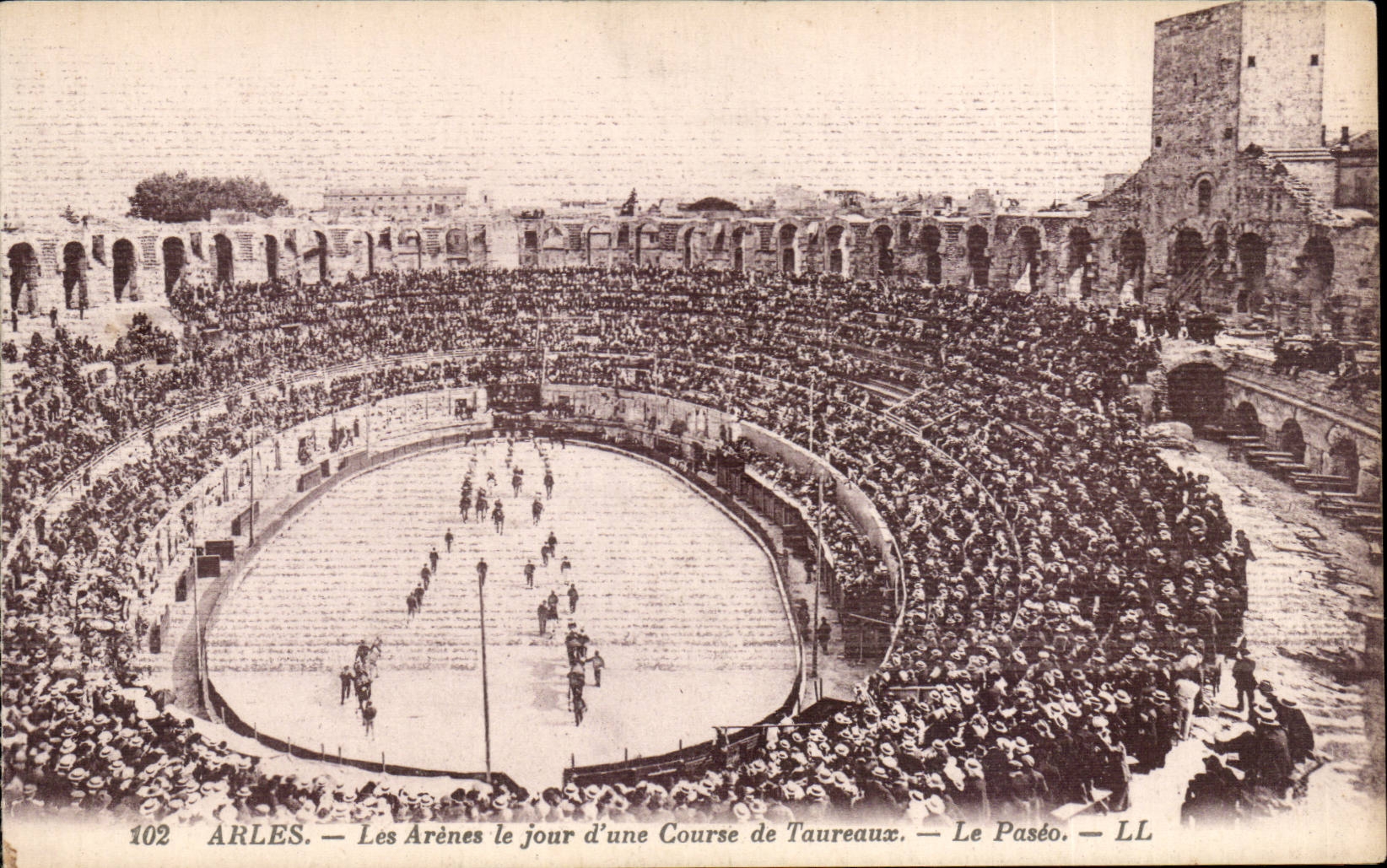CPA Arles the arena the day of a bullfight toro bullfight