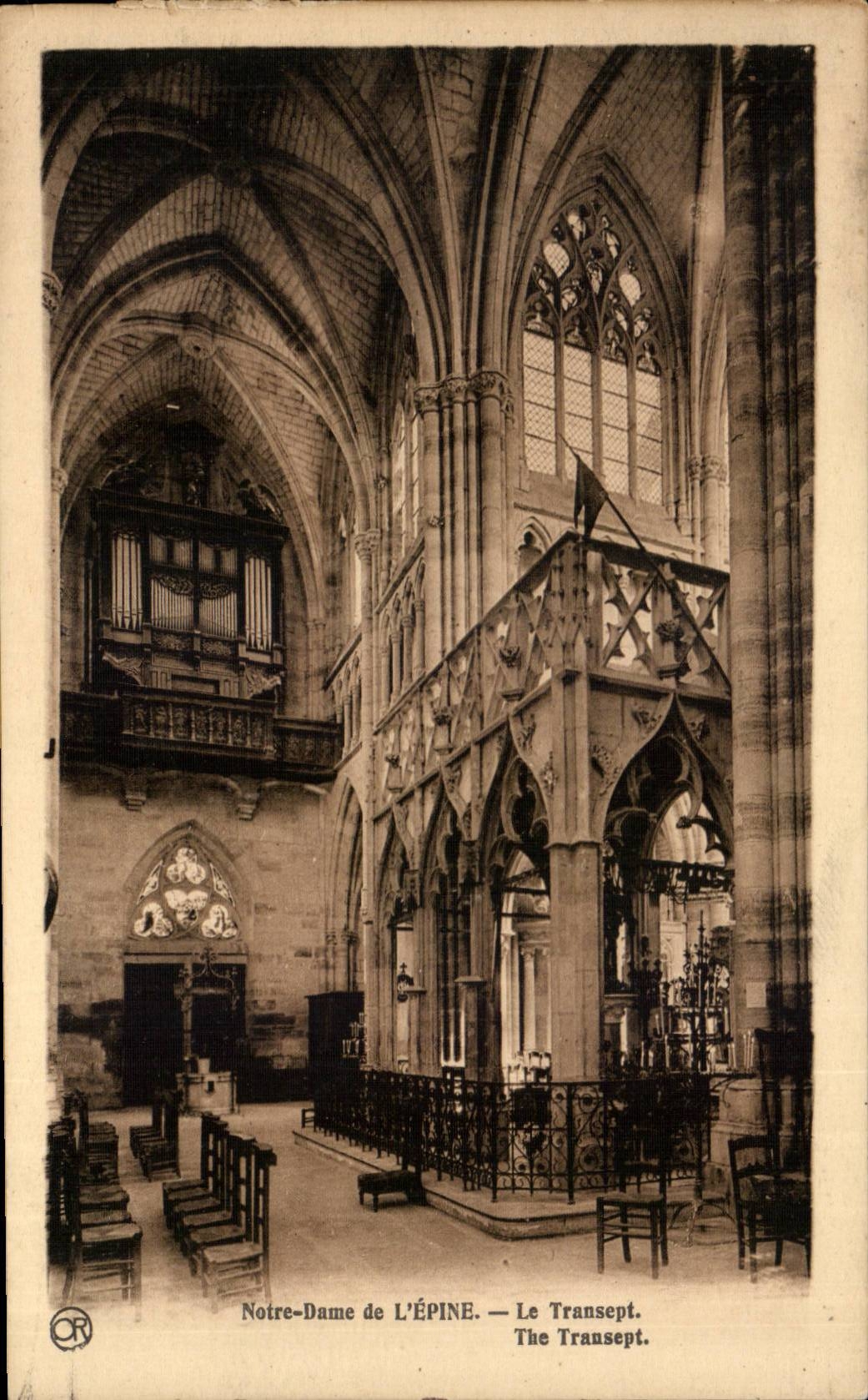 CPA Notre Dame of the Spine the transept Organ