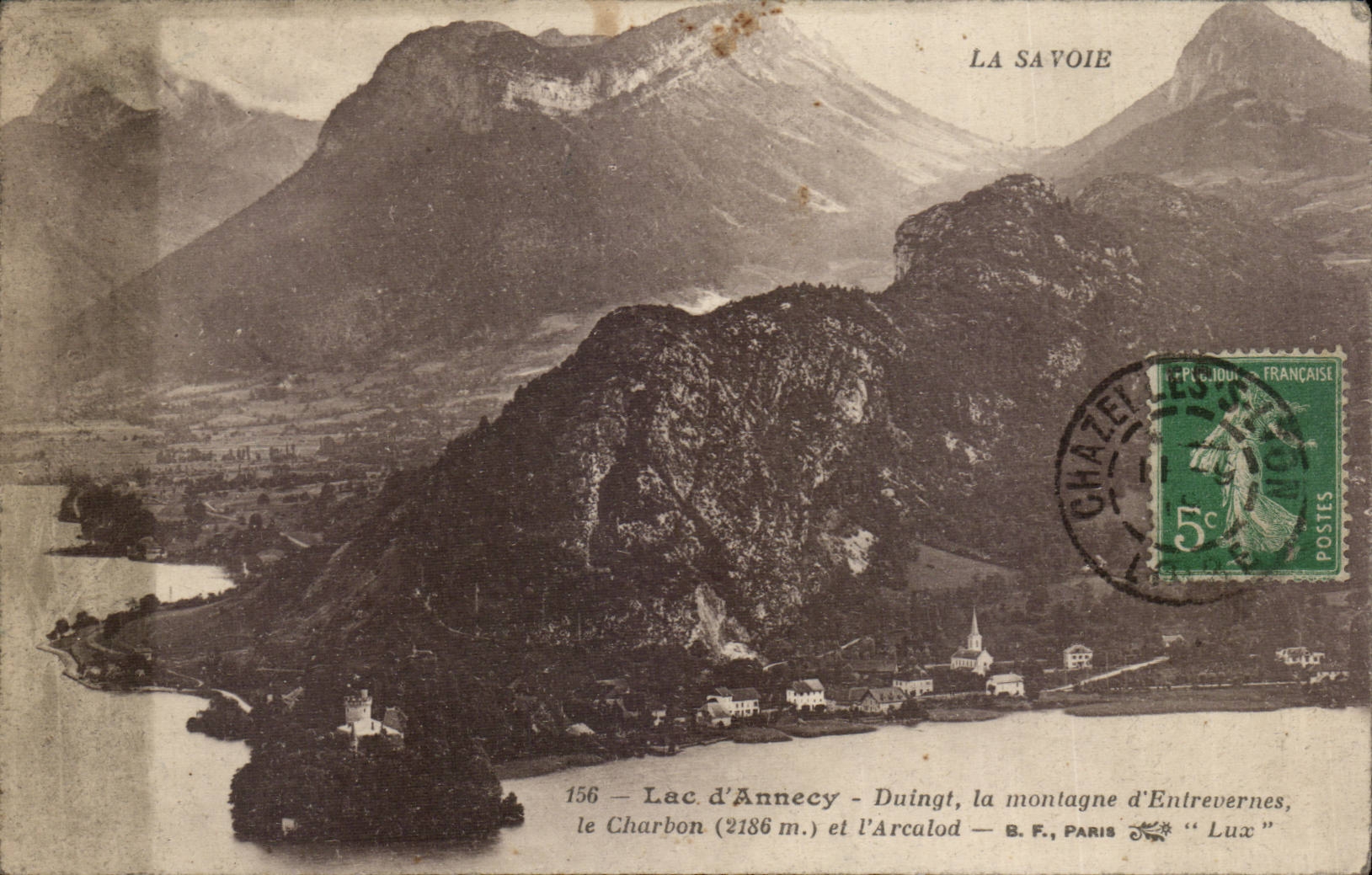 CPA Lake Annecy Duingt the mountain of Entrevernes Coal and the arcalod