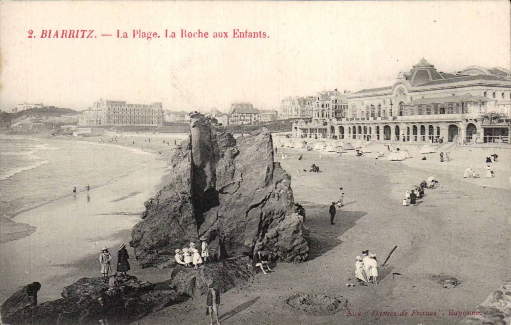CPA Biarritz La plage la roche aux enfants