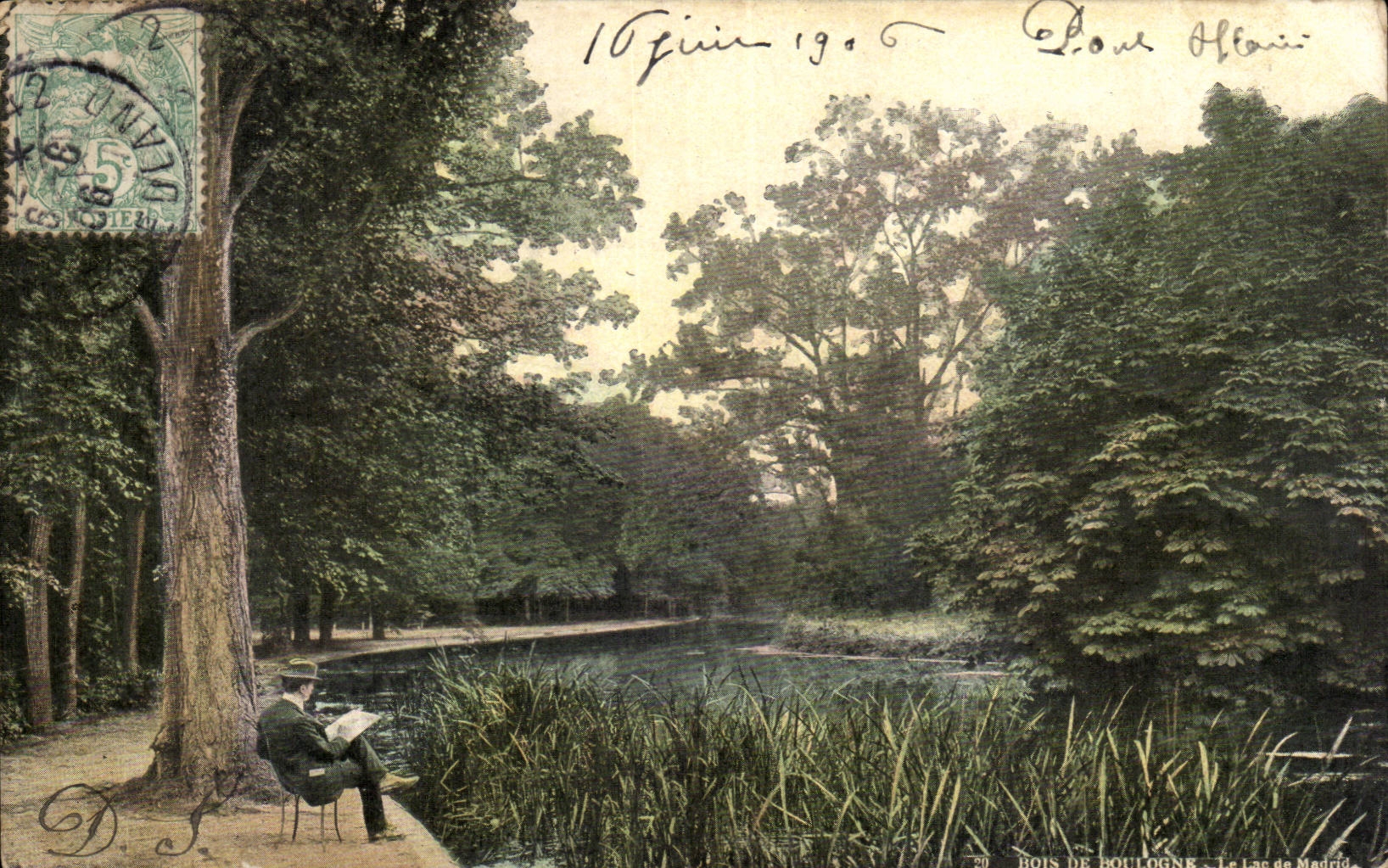 Paris CPA Bois de Boulogne Le lac de Madrid