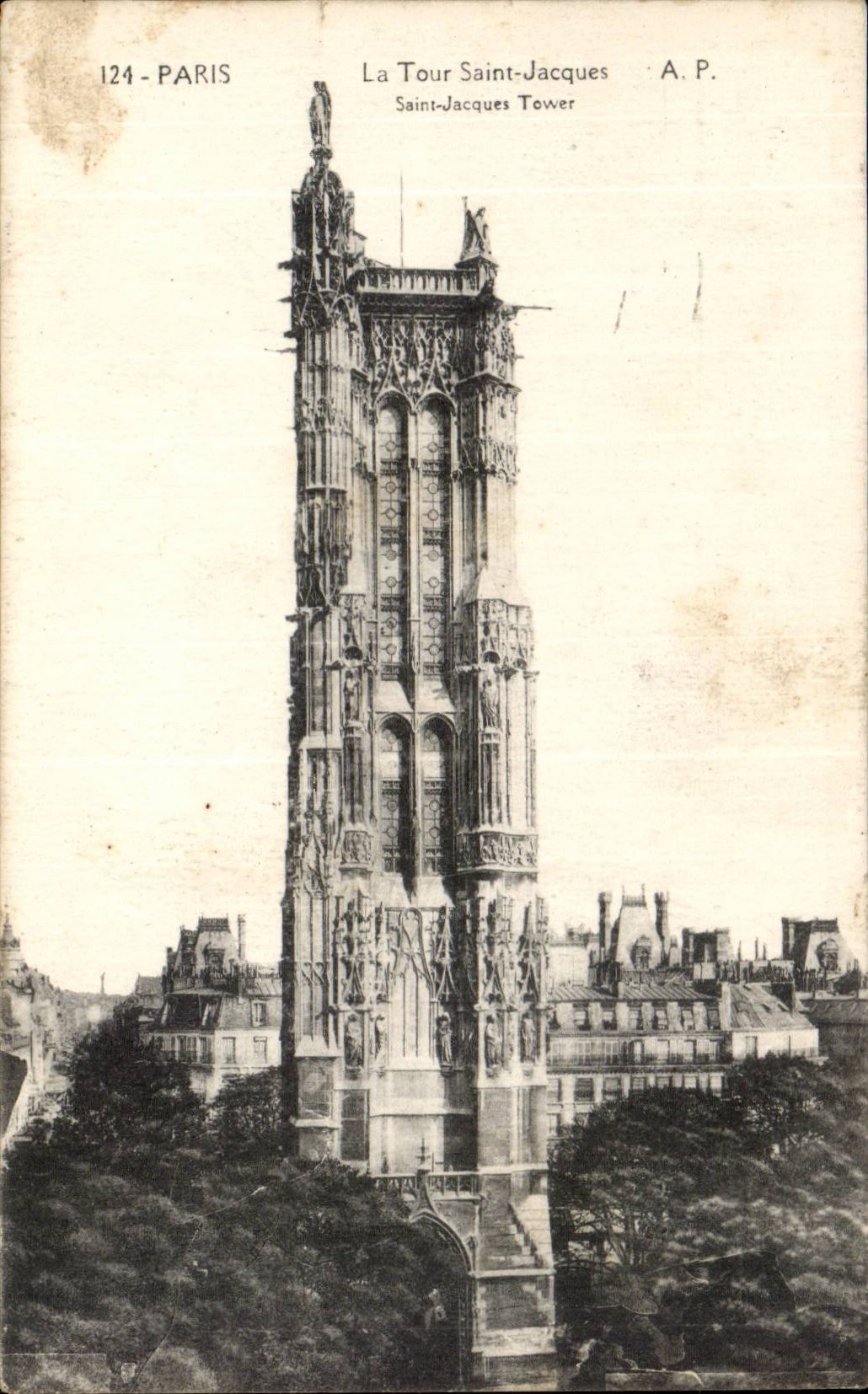 Paris CPA La Tour Saint Jacques