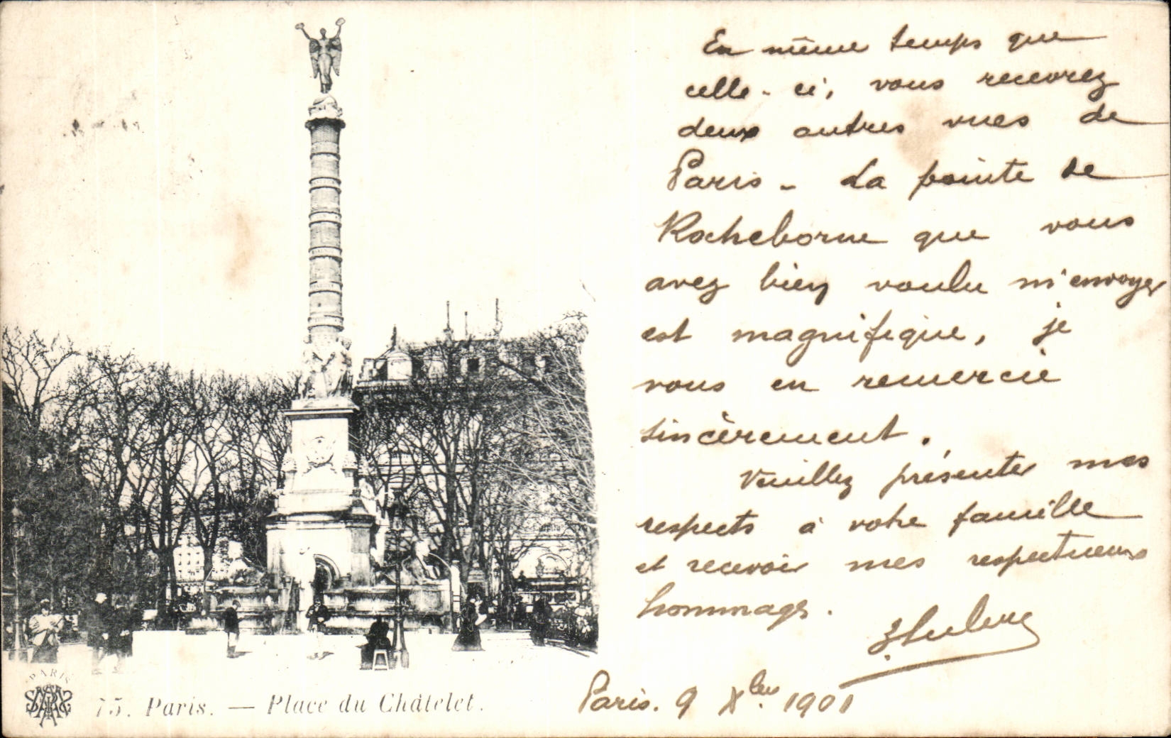 Paris CPA Place du Chatelet