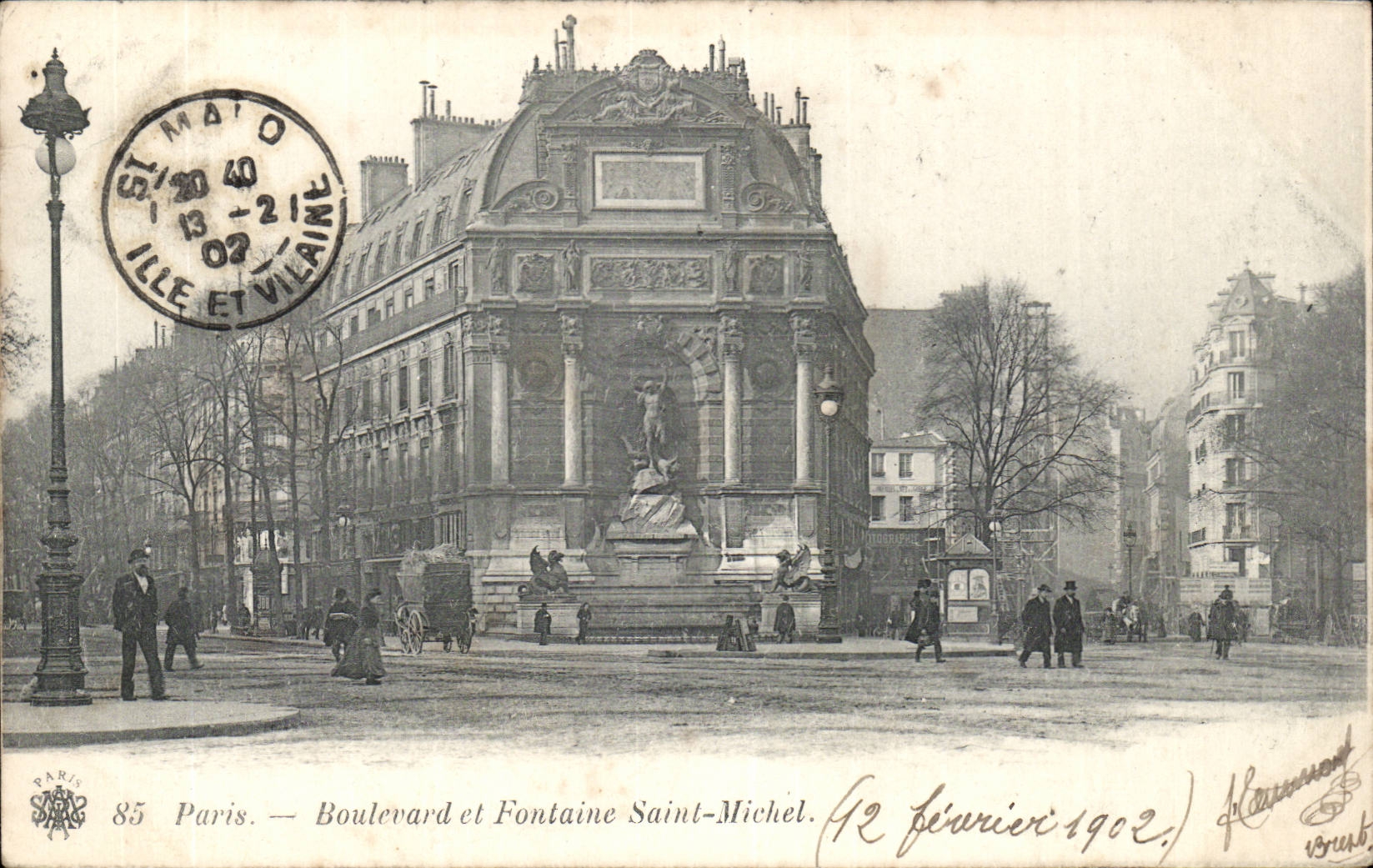 Paris CPA Boulevard and Fontaine St Michel