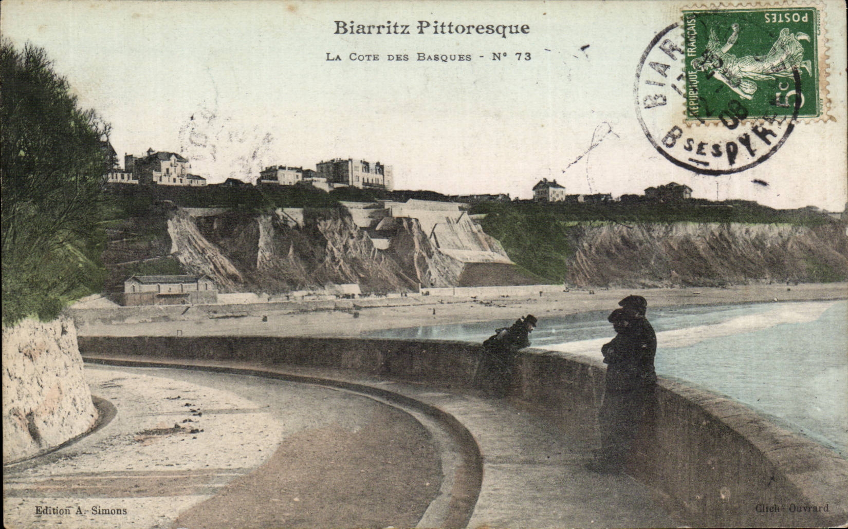 CPA Biarritz La cote des basques