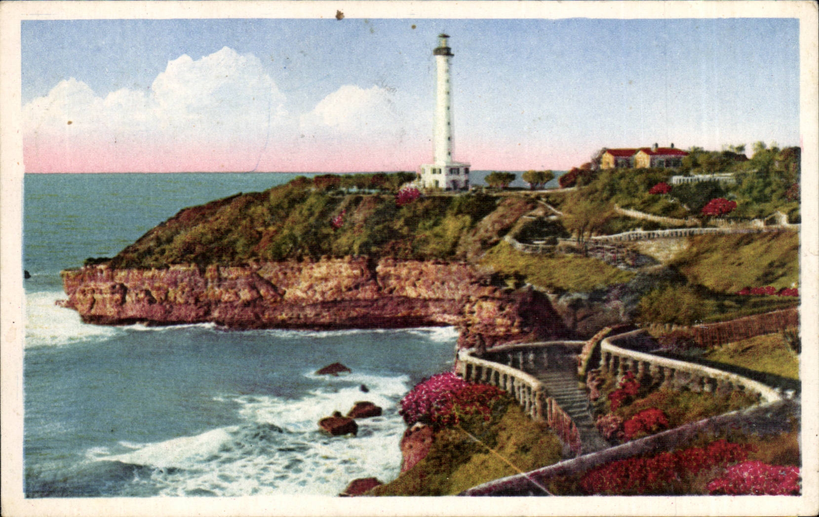 CPA Biarritz Le phare et les nouveaux jardins lighthouse