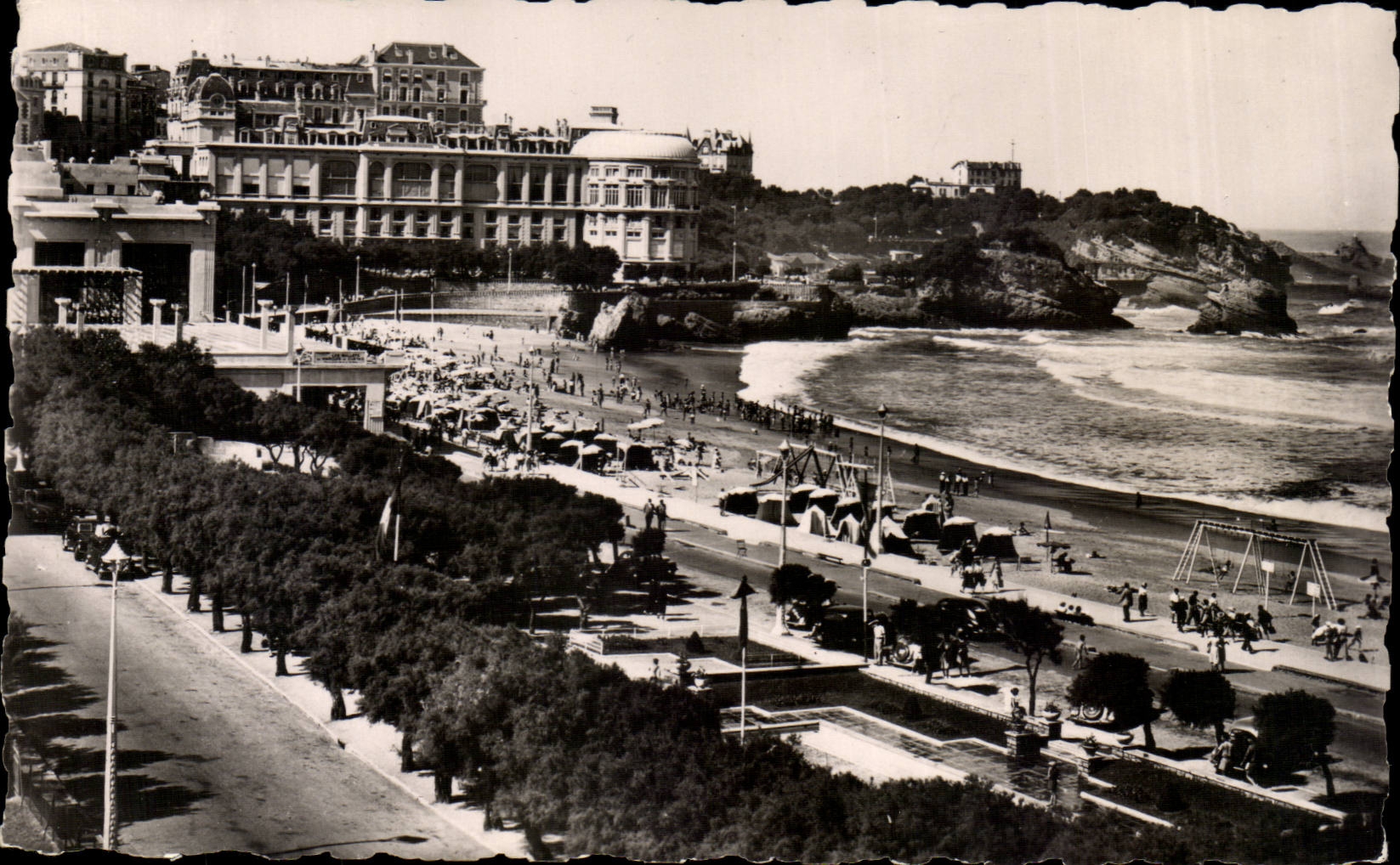CPA Biarritz La grande plage Le casino Bellevue