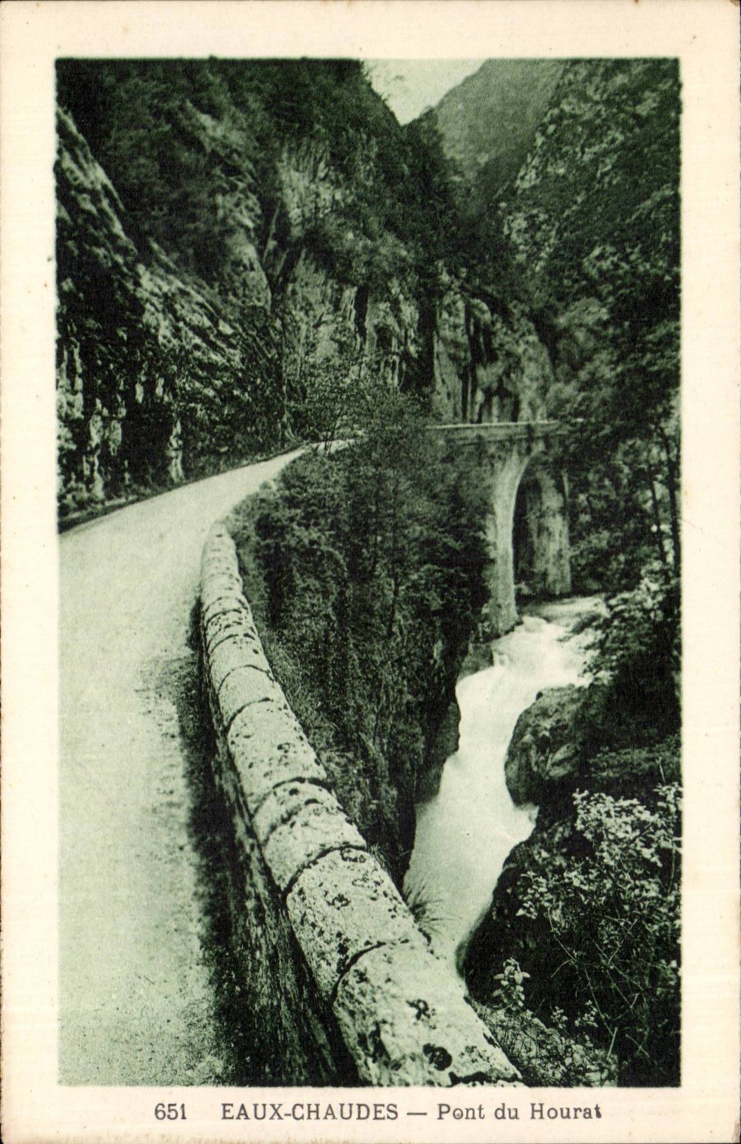 CPA Warm water bridge of Hourat