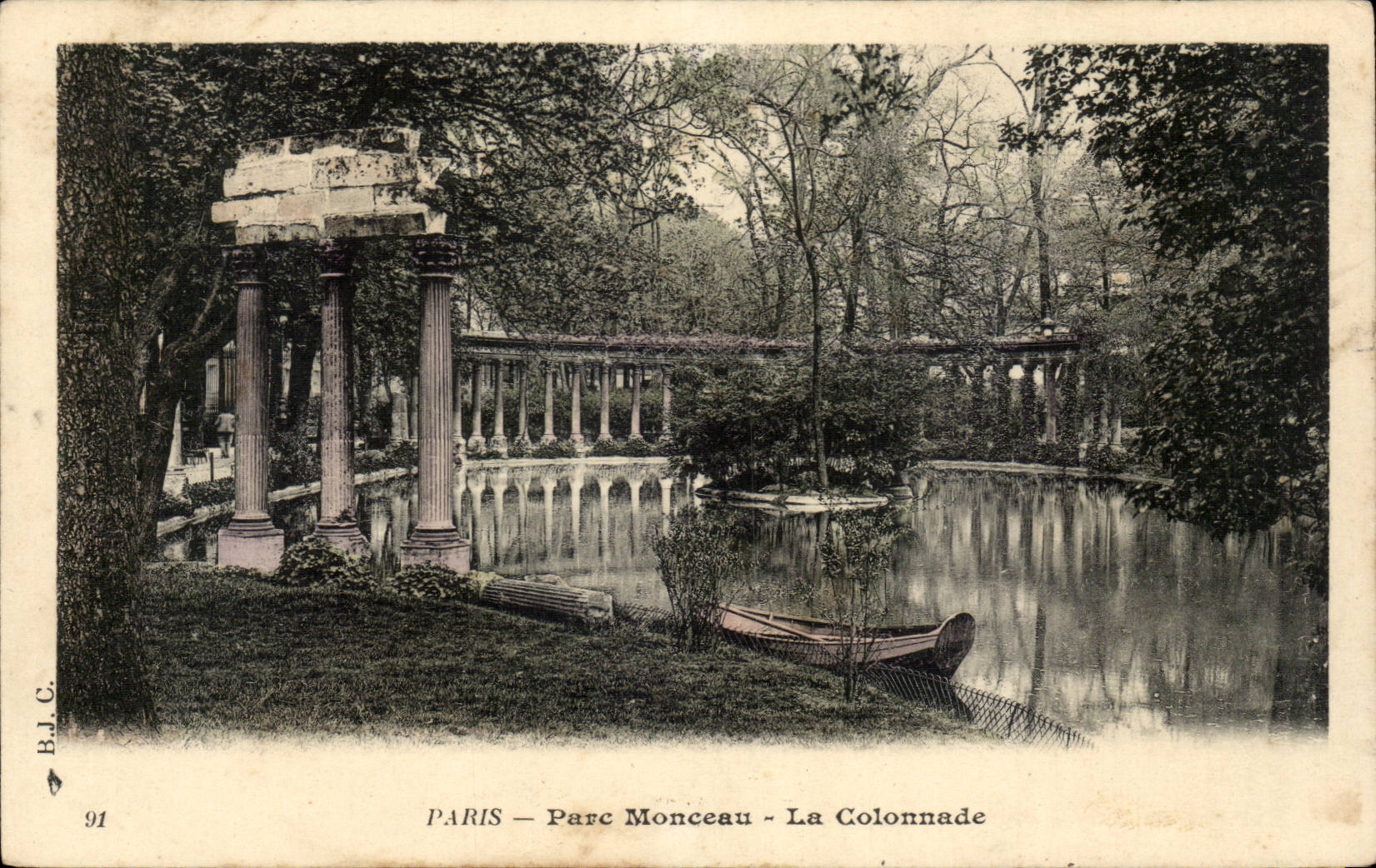 Park Paris-CPA Montceau die Kolonnade