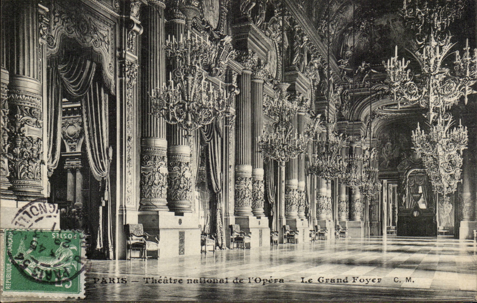 Paris CPA opera Le grand foyer