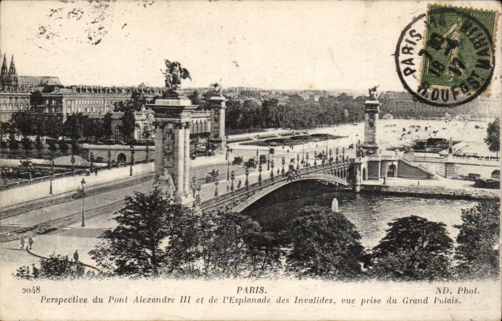 Brucke Alexandre Paris-CPA III und Esplanade von Invalides
