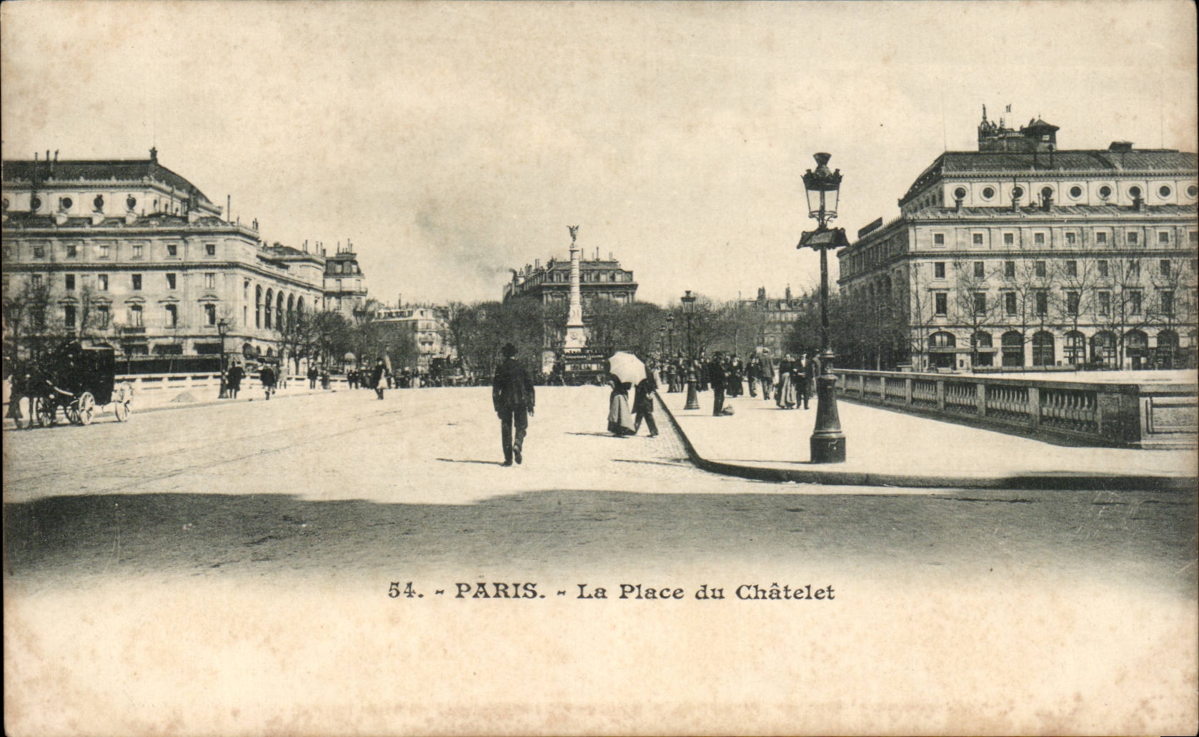 Paris CPA La place du Chatelet