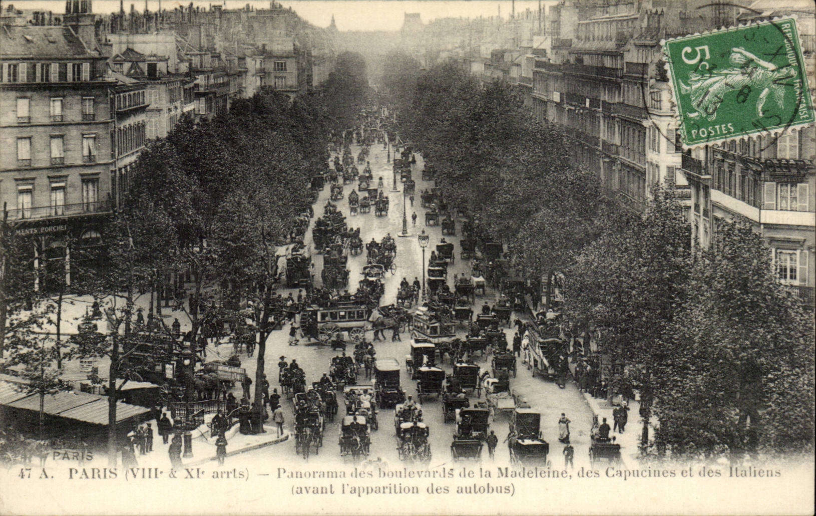 Paris CPA Panorama des boulevards de la Madeleine des Capucins et des Italiens