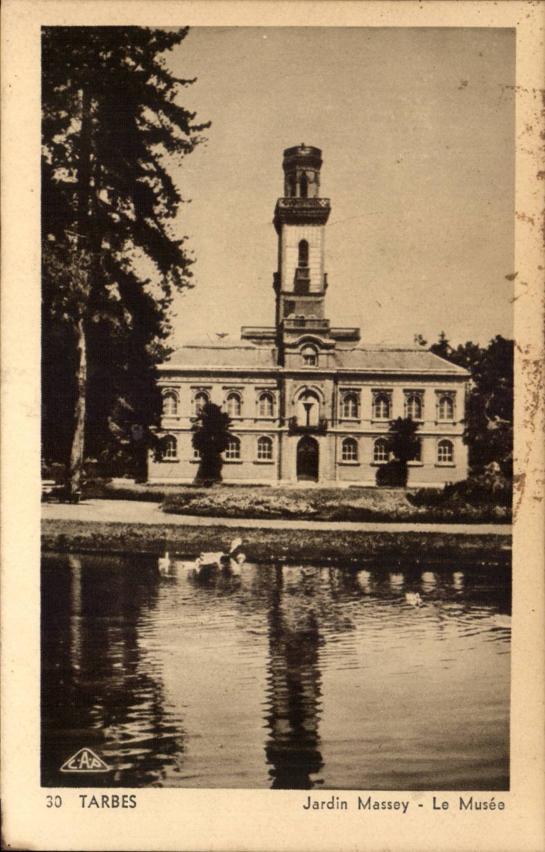 CPA Tarbes Massey Garden the museum