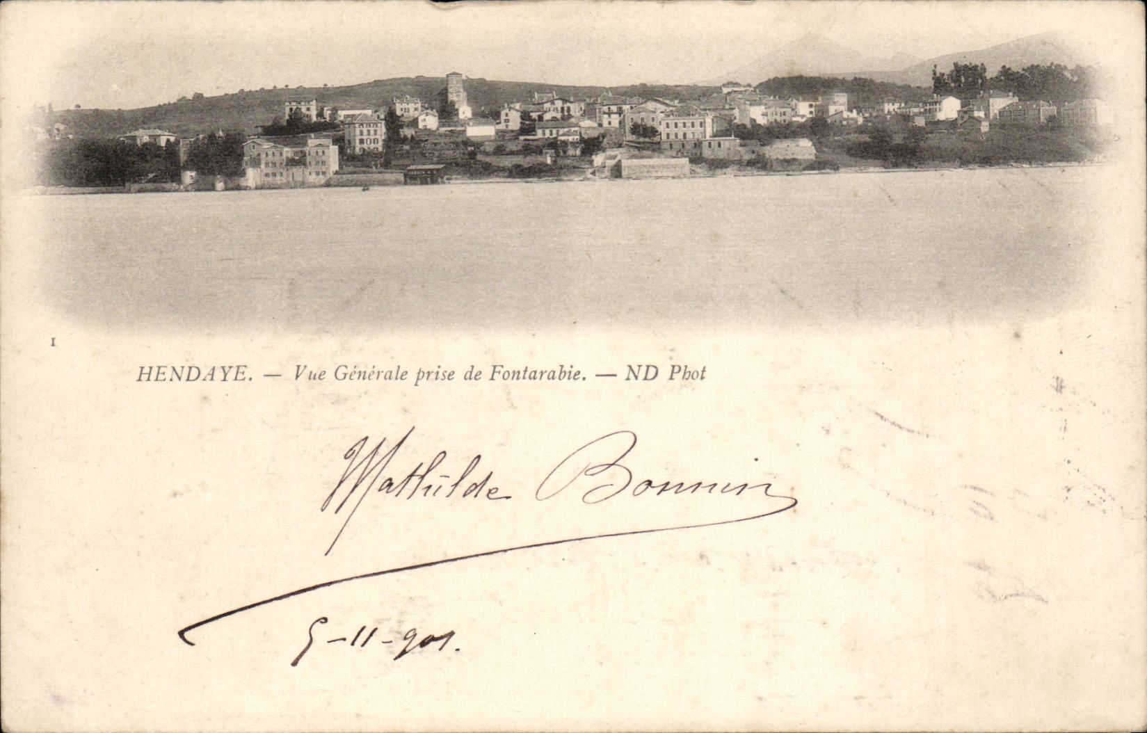 CPA Bayonne View taken of Fontarabie