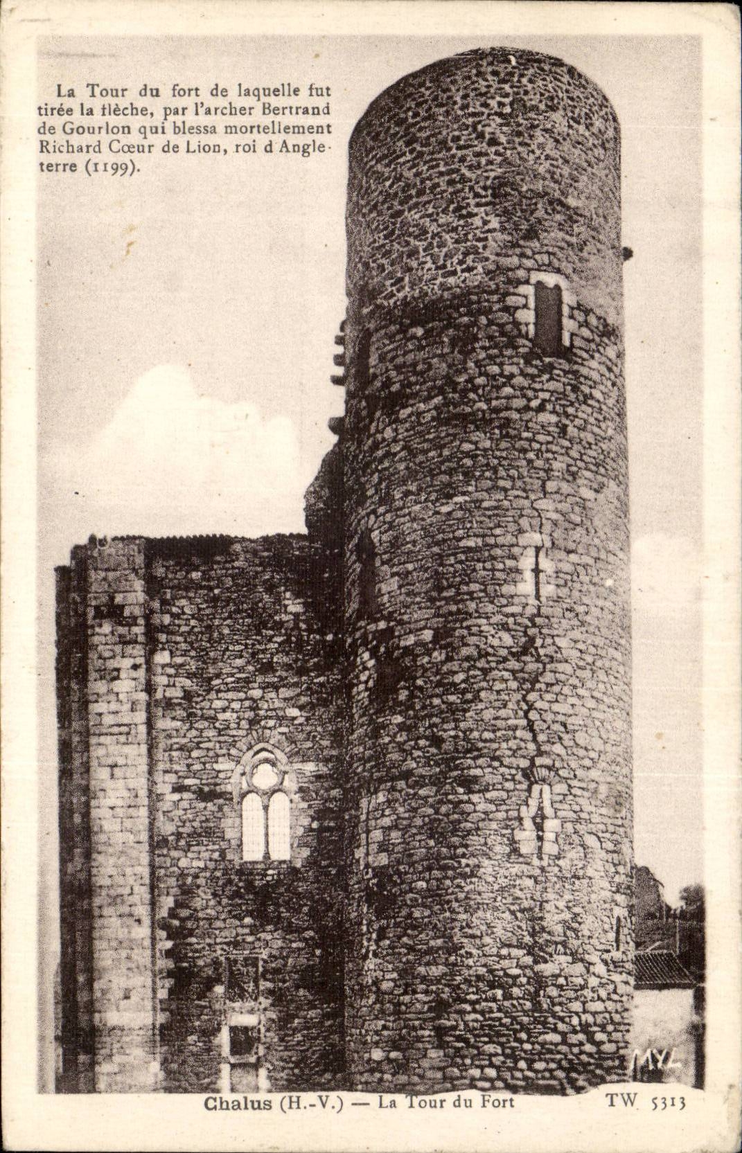 CPA Chalus the tower of the fort