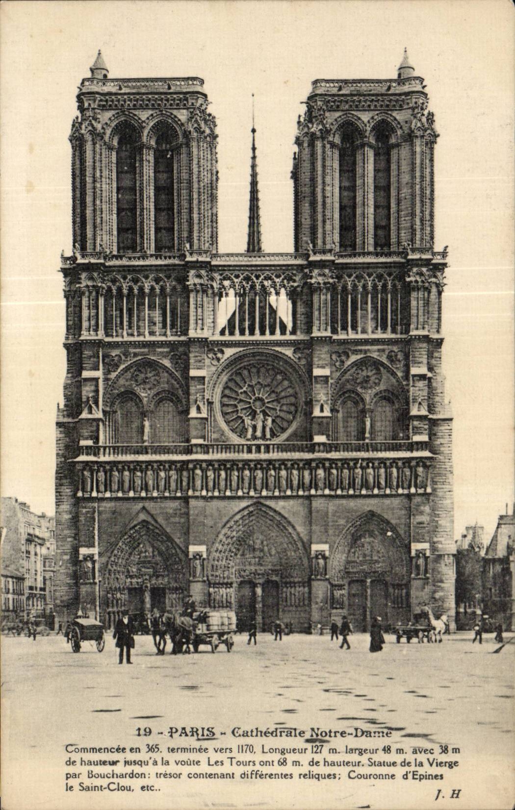 CPA Paris Cathedrale Notre Dame