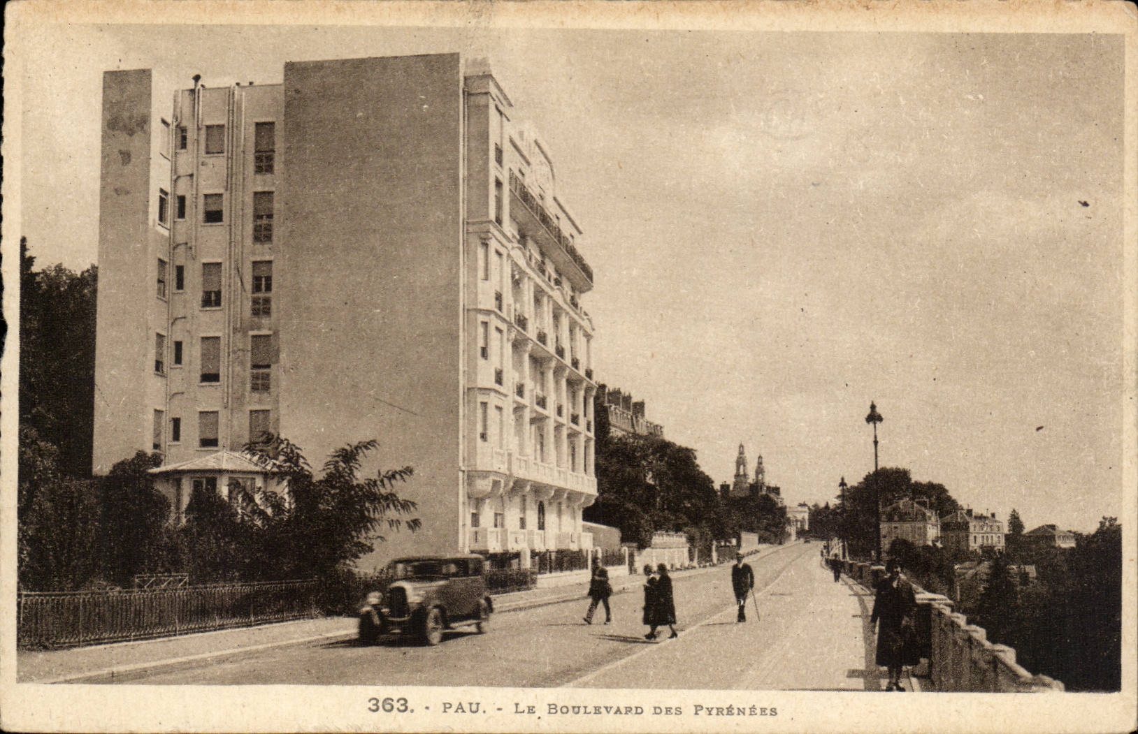 Pau CPA die Prachtstrasse der Pyrenees