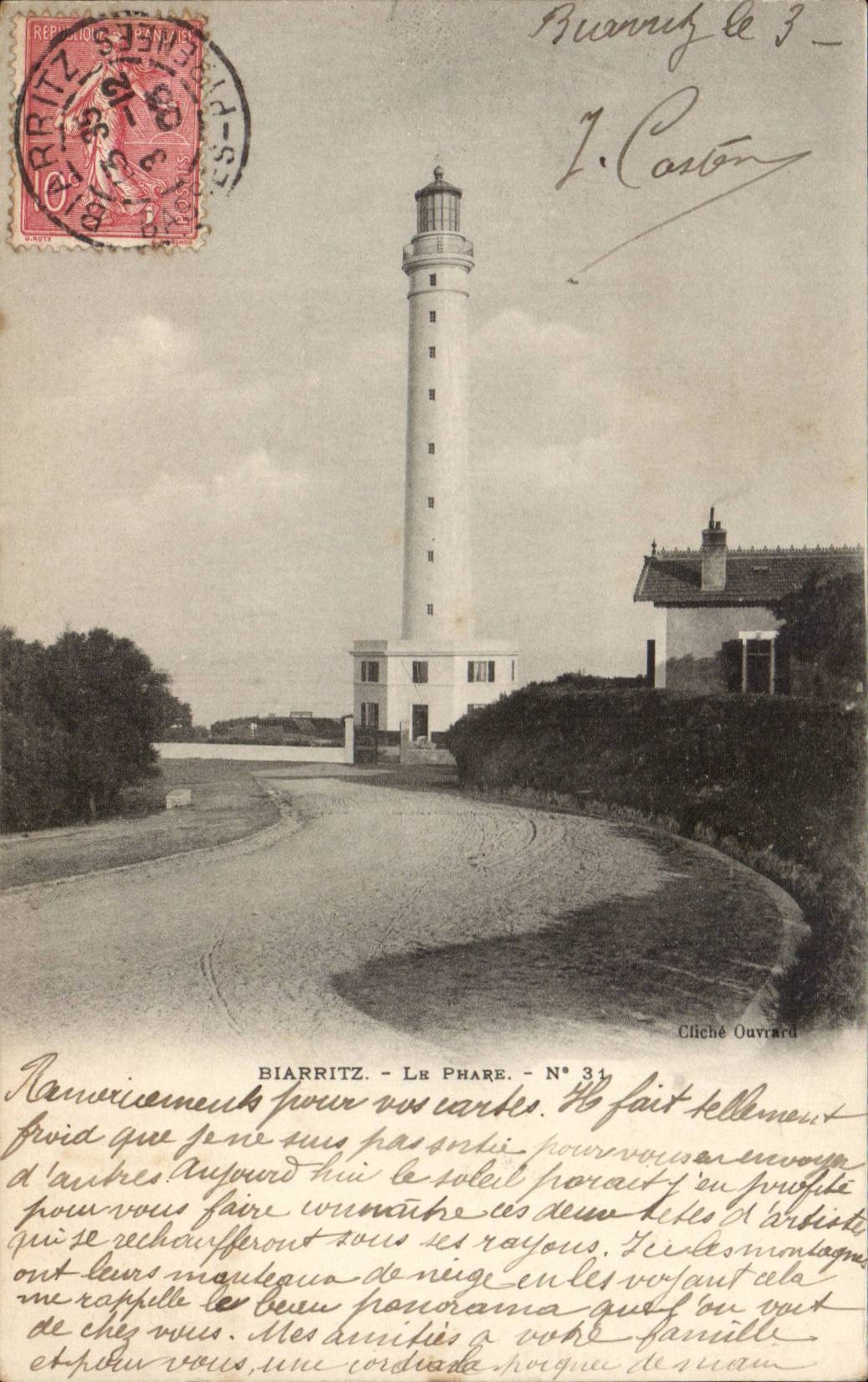 CPA Biarritz Le phare lighthouse