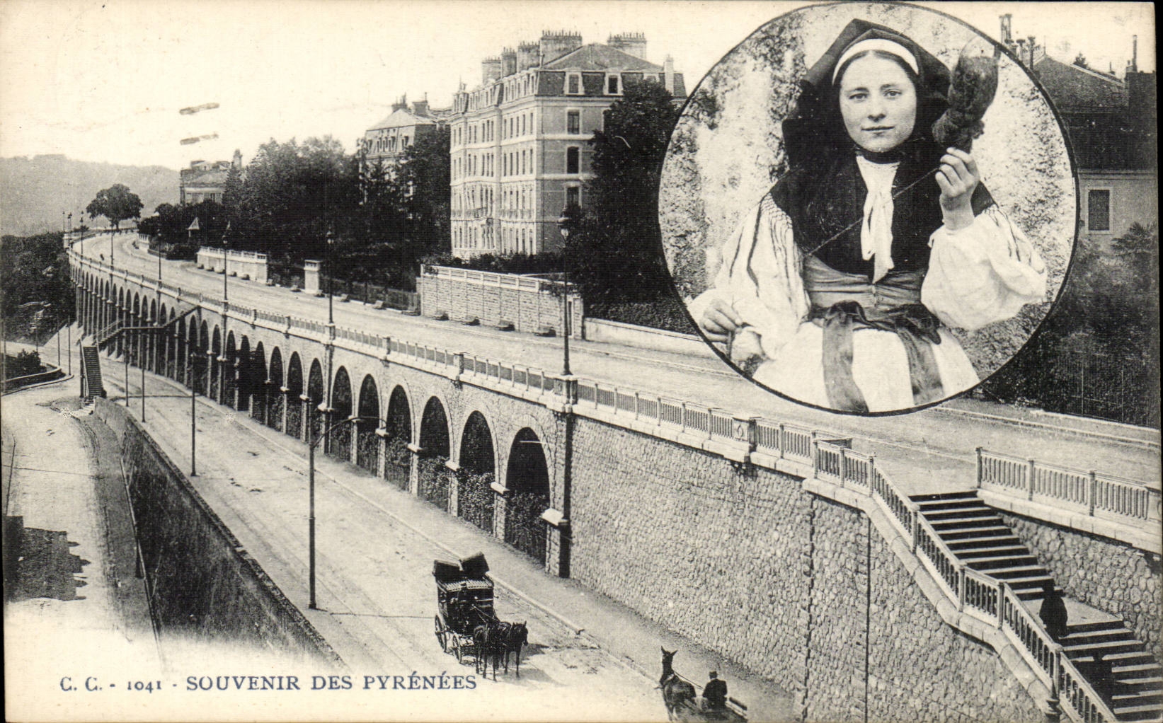 CPA Pau Andenken des Pyrenes Folklorekostums