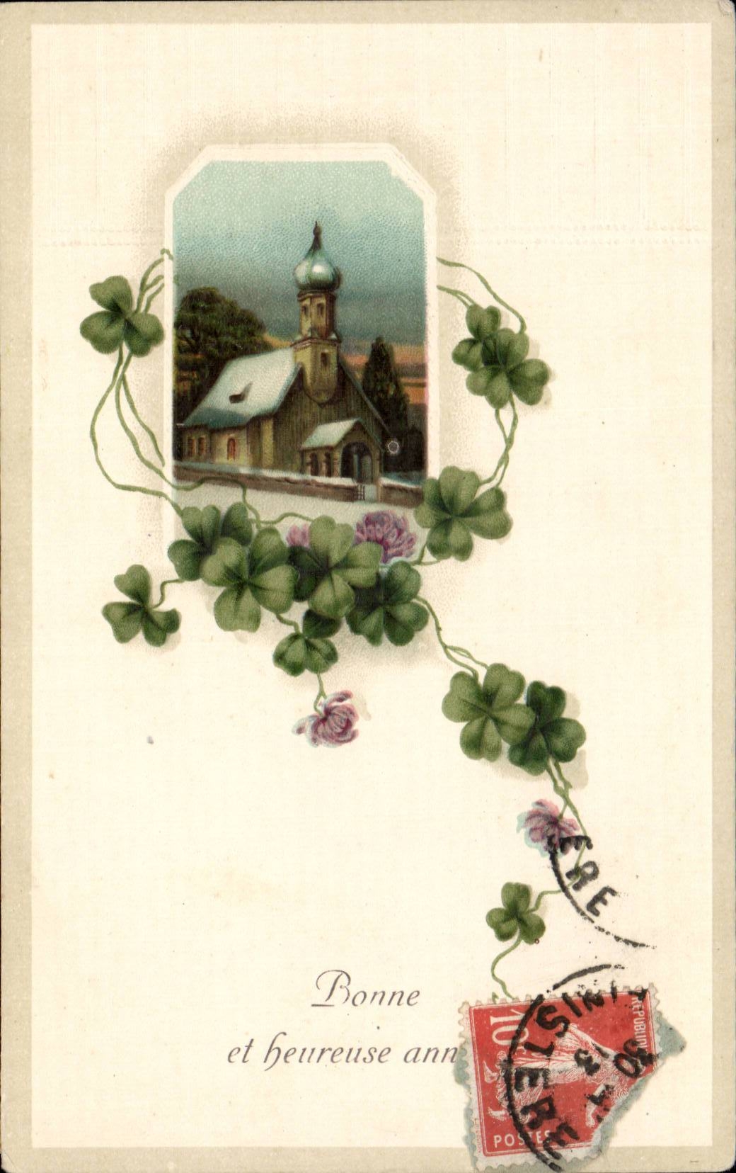 CPA Fantasy Happy New Year Church and clover