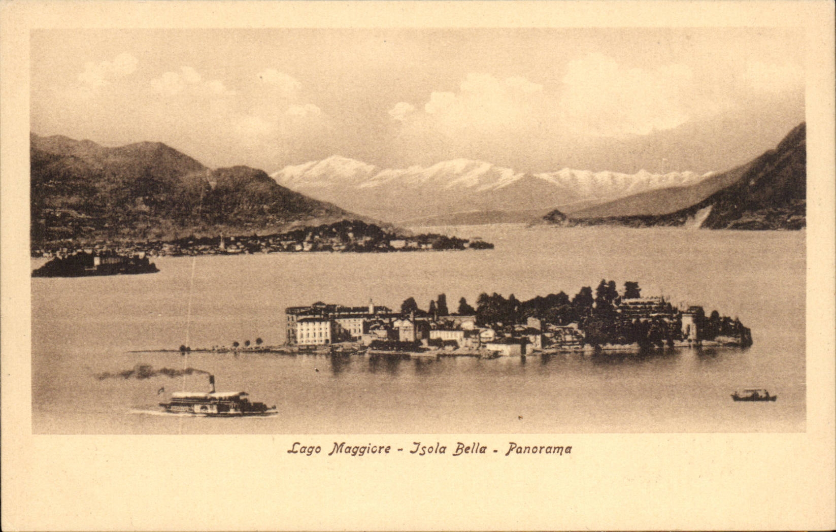 CPA Italien Italien Lago Maggiore Isola blokte Panorama