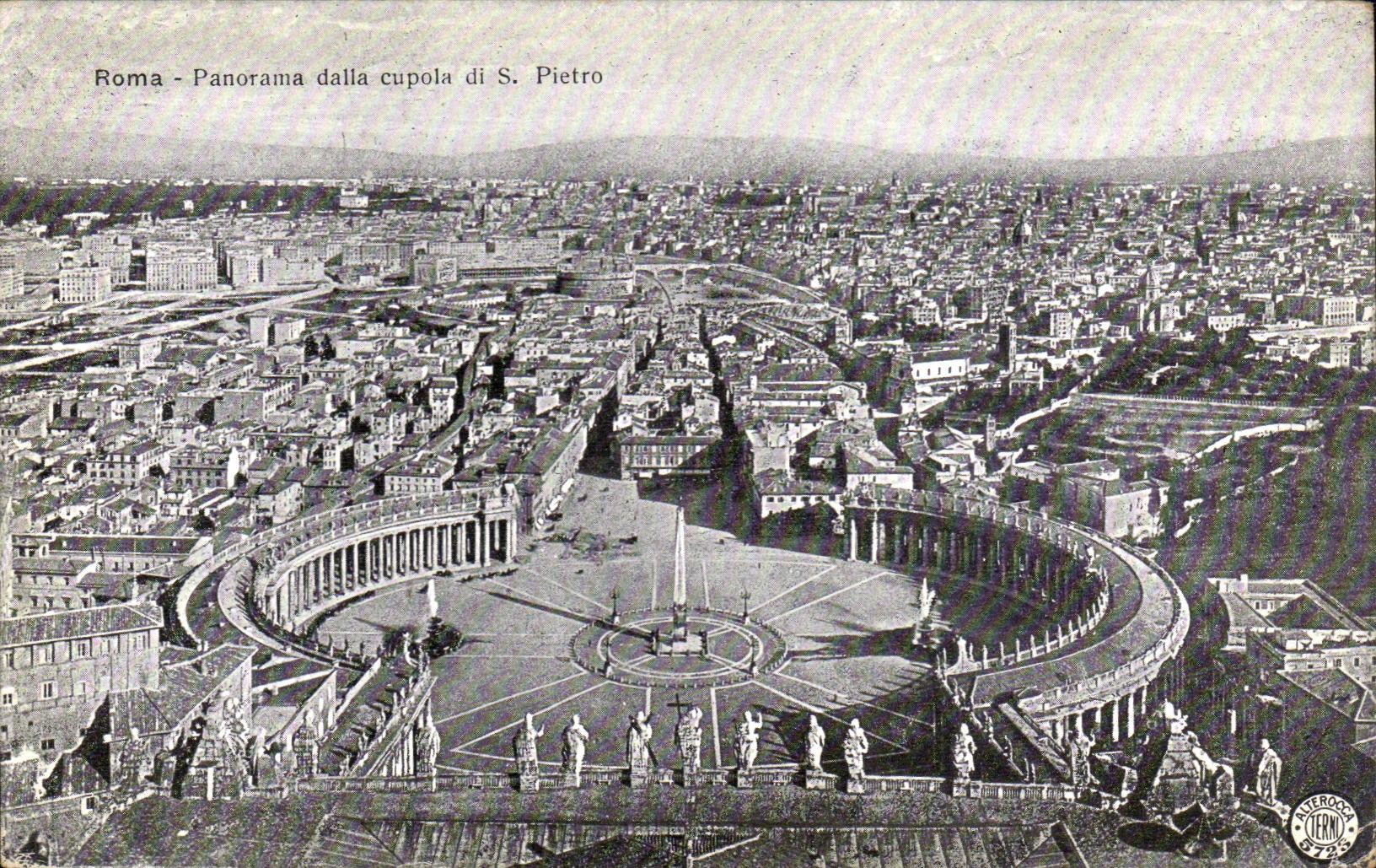 CPA Italy Italy Roma Panorama paved cupola di S Pietro
