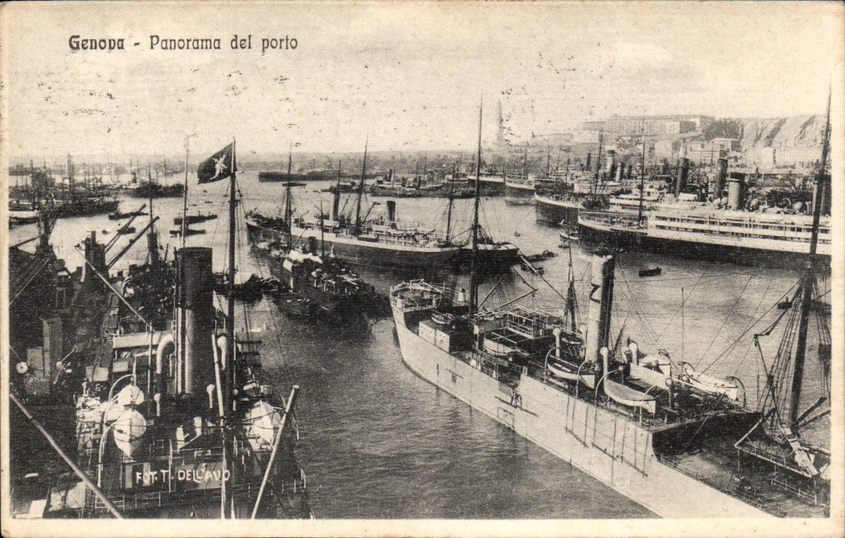 CPA Italien Italien Genua Boote des Panorama-LED Oporto