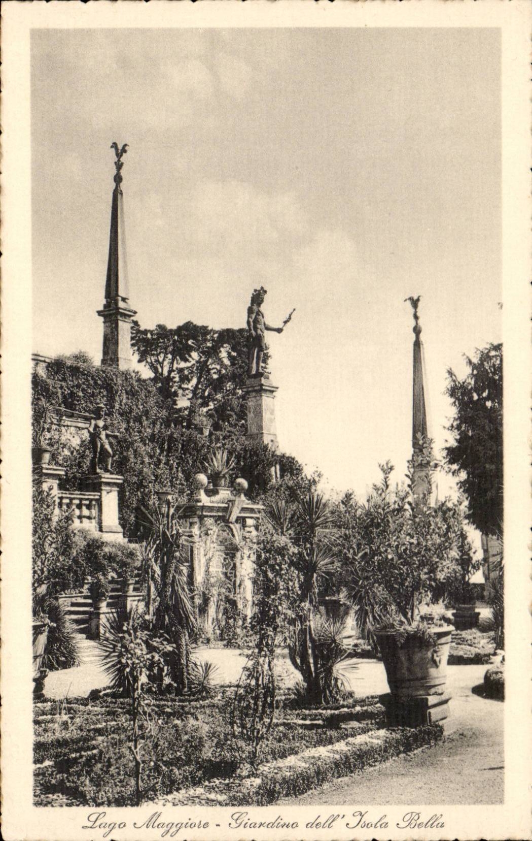 CPA Italien Italien Lago Maggiore Giardino LED Isola blokte