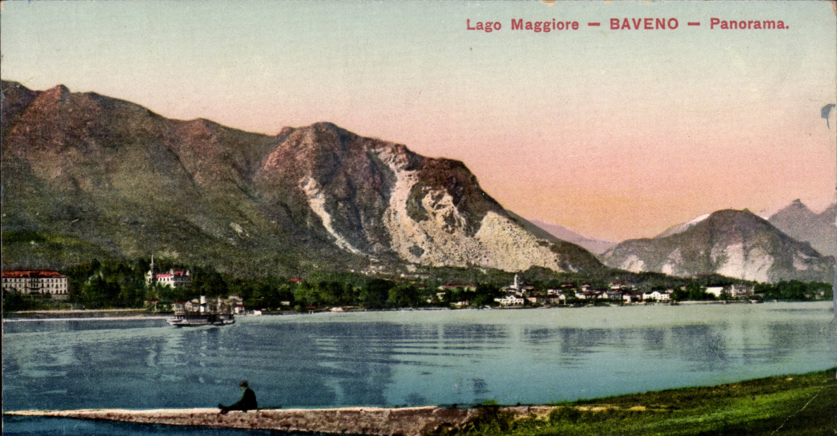 CPA Italien Italien Laggo Maggiore Baveno Panorama