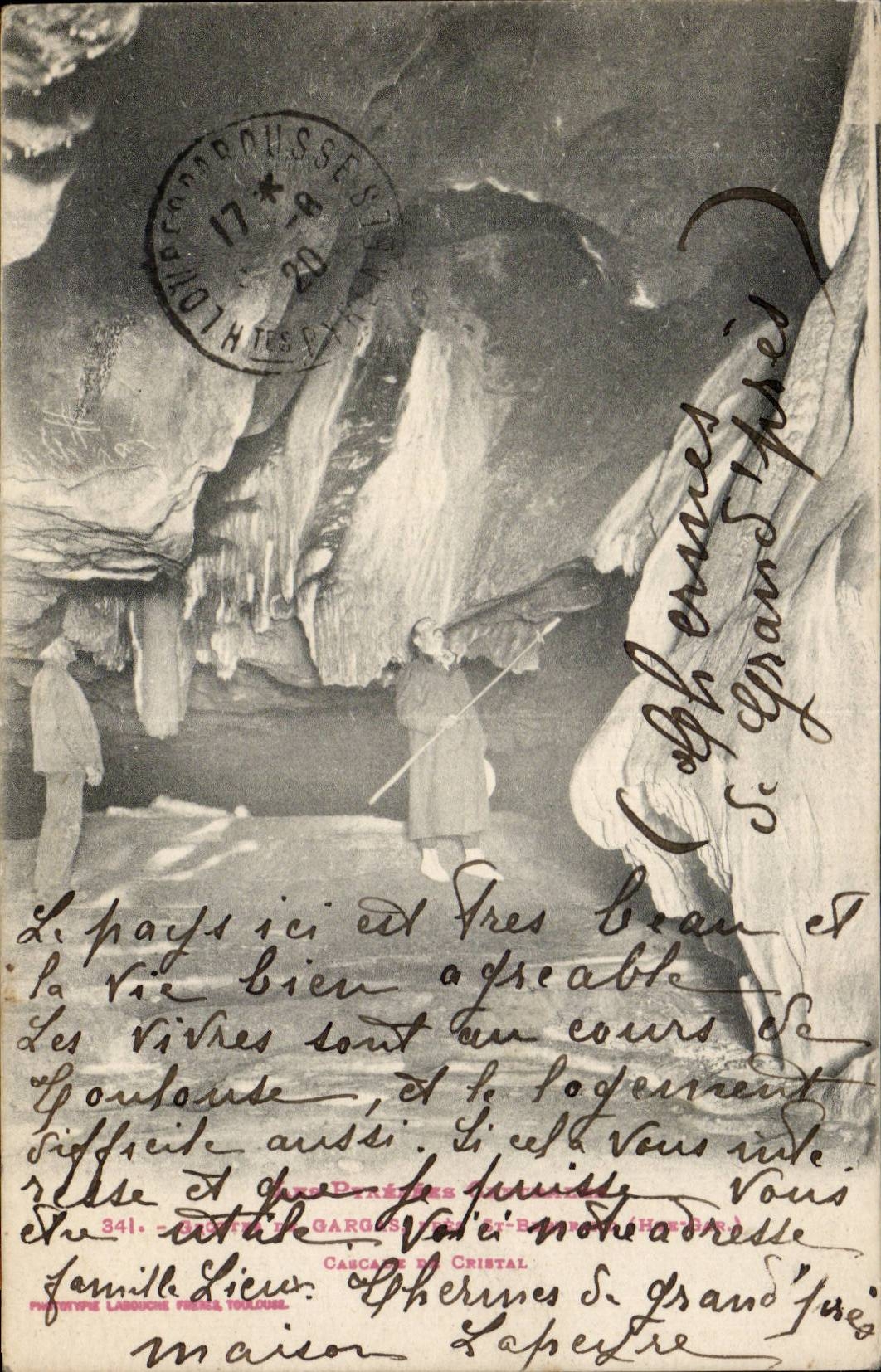 CPA Cave of Gargas close St Bertrand Cascade of Crystal