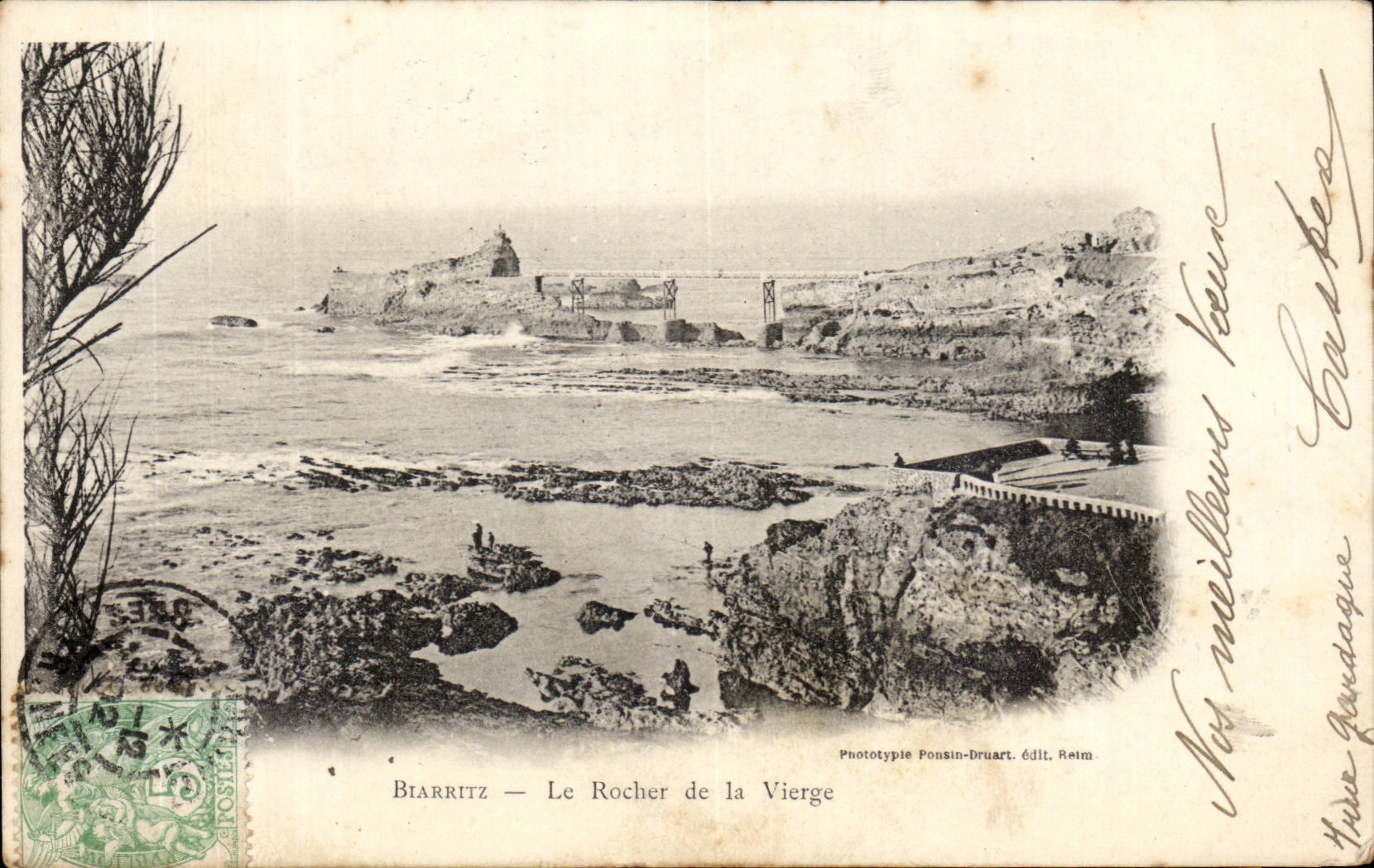 CPA Biarritz Le rocher de la vierge