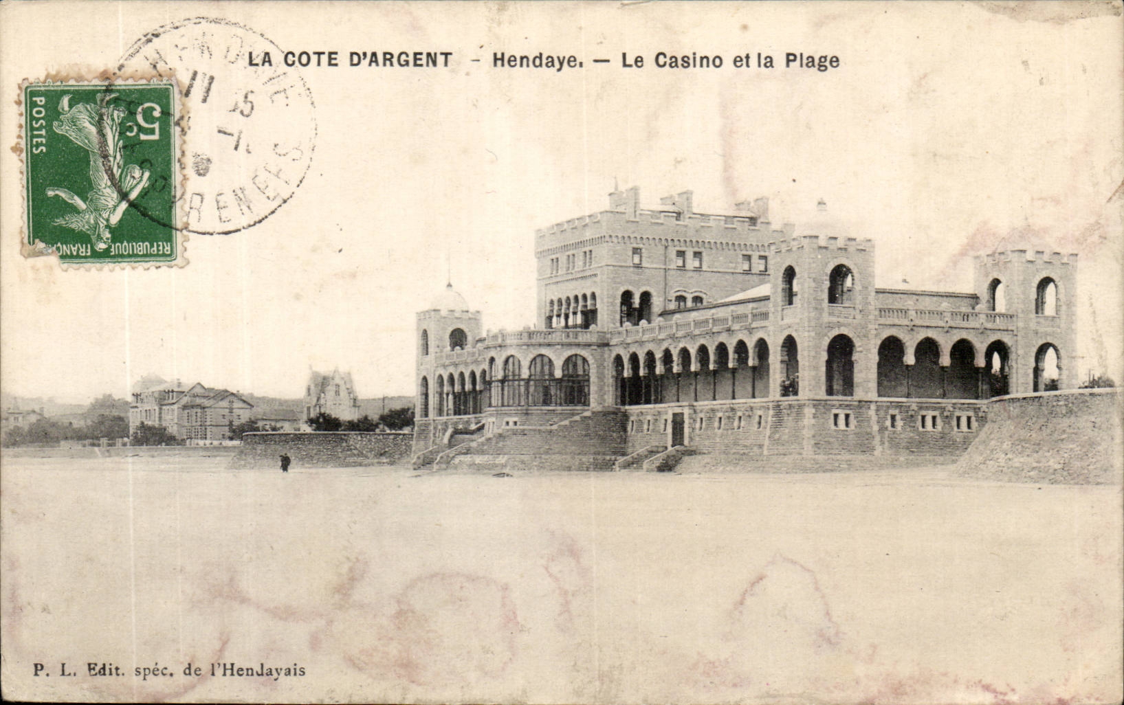 CPA Hendaye the casino and the beach