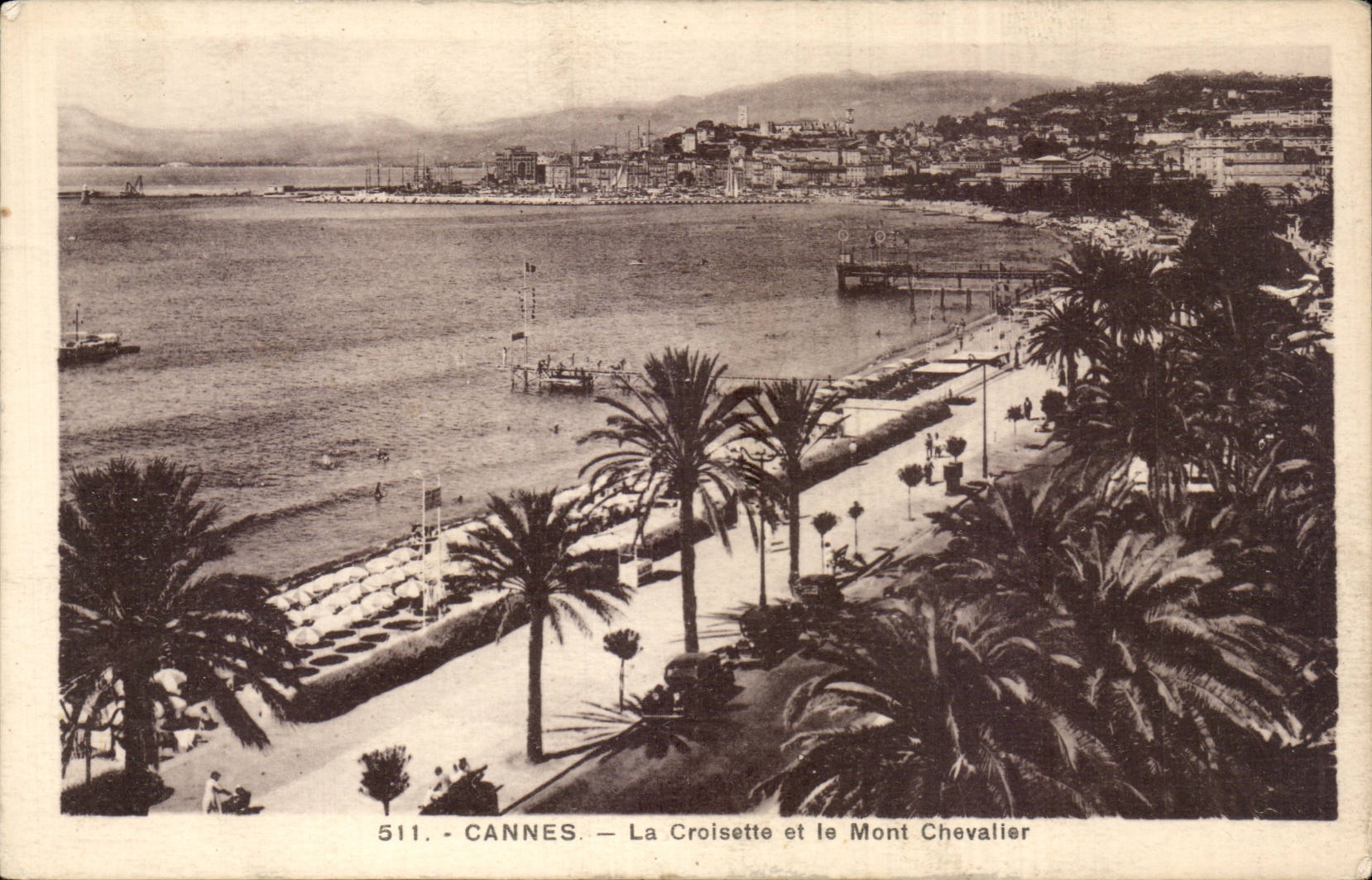 CPA Cannes the small cross and the Mount Knight