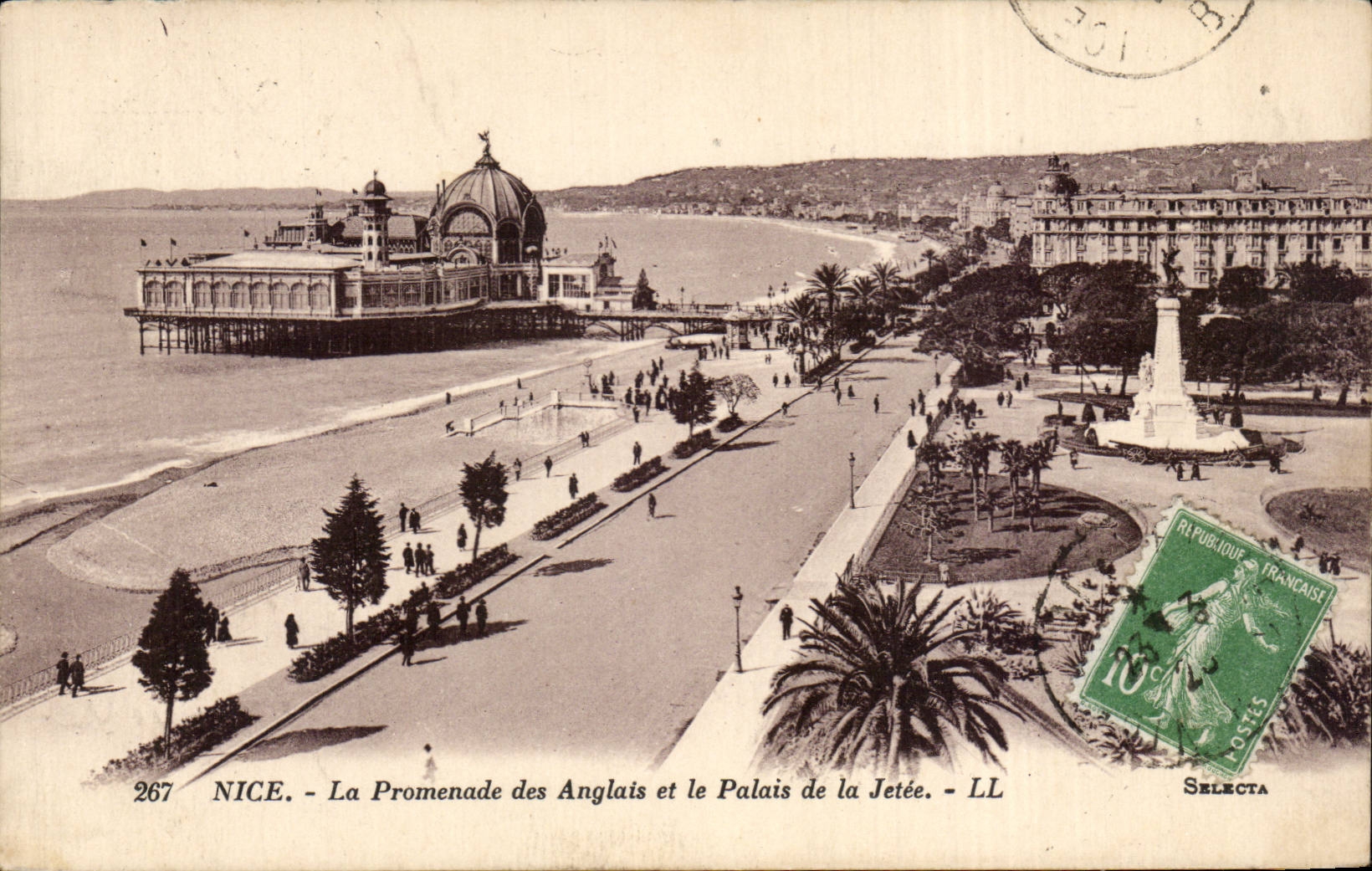 CPA Nice the walk of Angalis and the palate of the pier