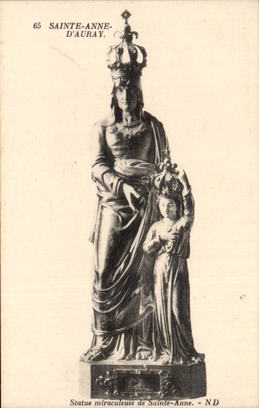 CPA Sainte Anne d' Auray Statue miraculous of Sainte Anne