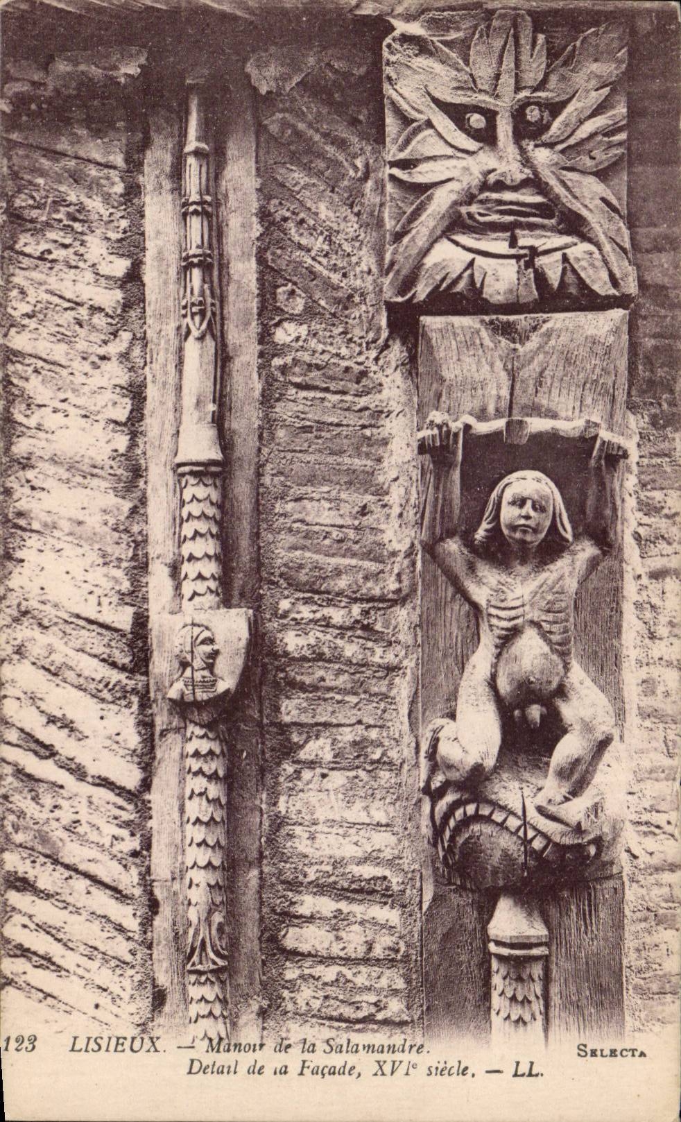 CPA Lisieux Landsitz des Salamander-Details seiner Front