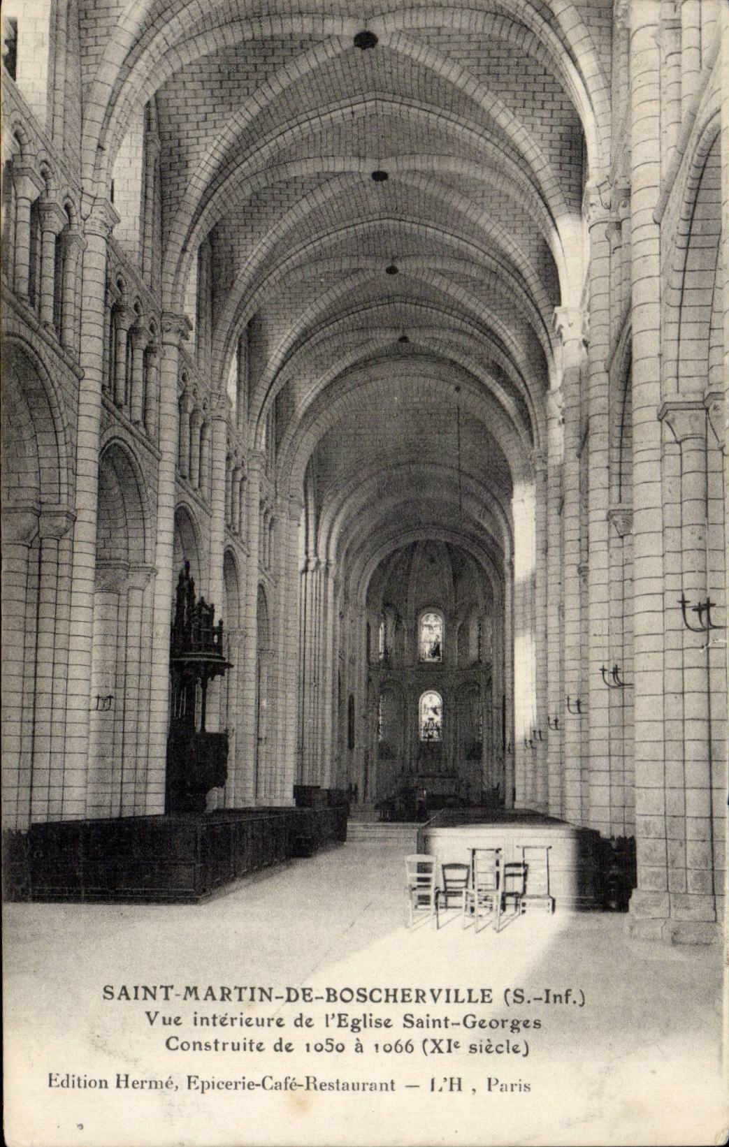 CPA Saint Martin de Boscherville Seen interior of the church Saint Georges