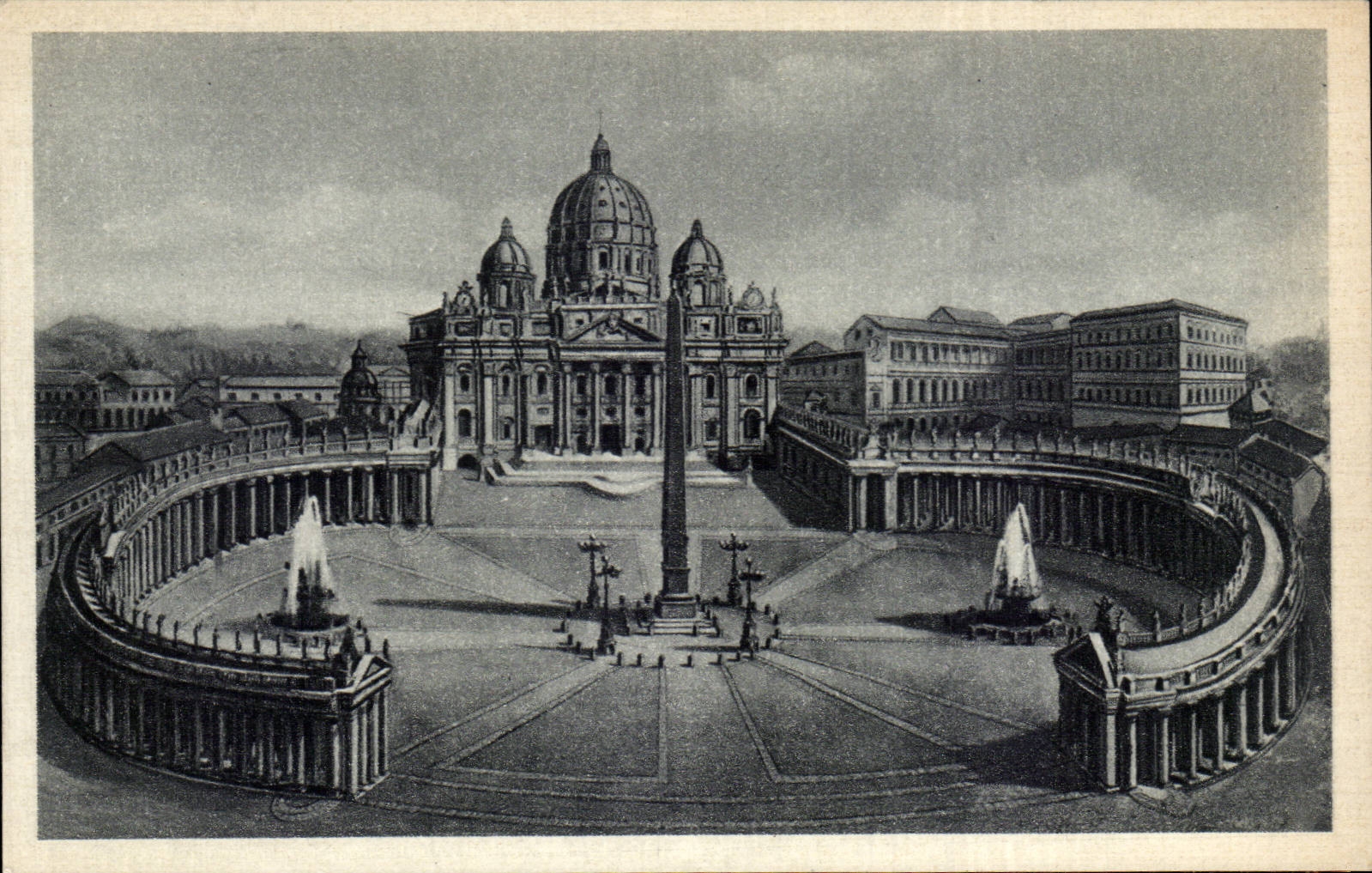 CPA Italy italia Roma Piazza S Pietro the basilica E it Vaticano