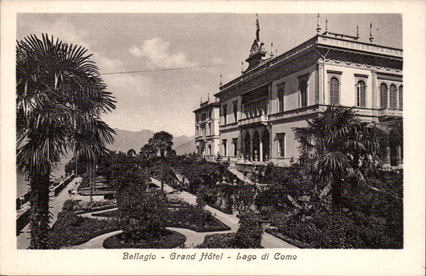 CPA Italien Italien Bellagio grosses Hotel lago di Como