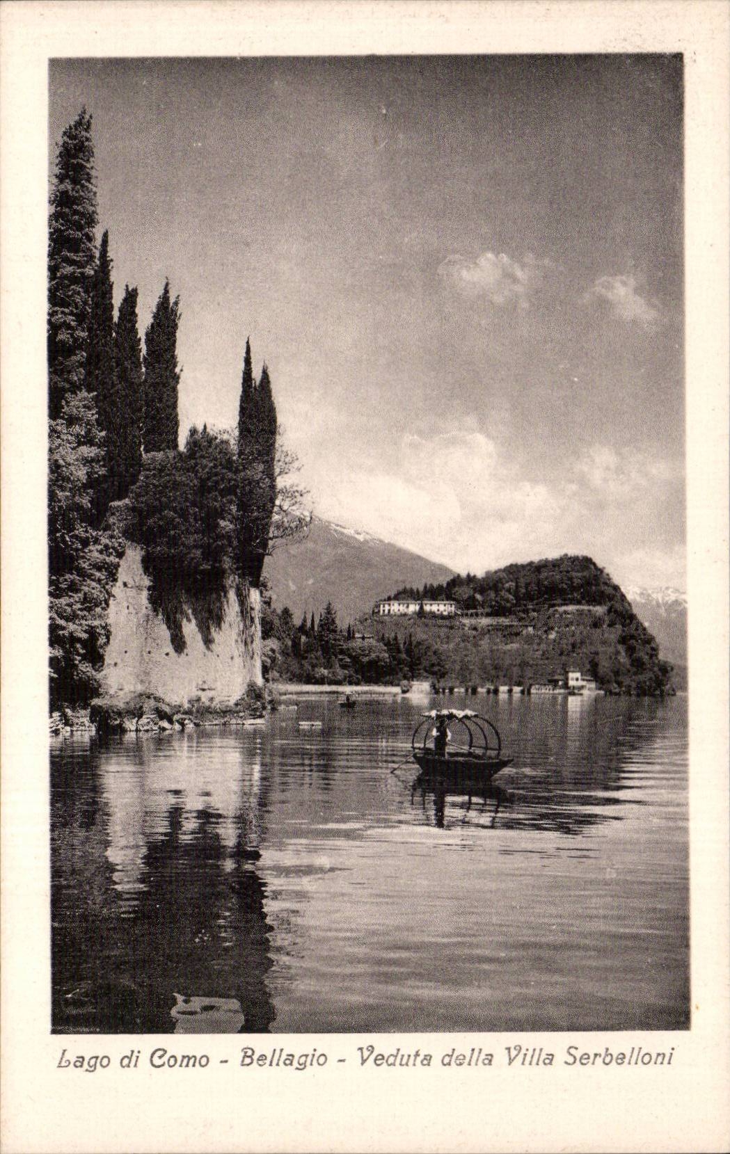 CPA Italien Italien Lago di Como Bellagio eduta uber Serbelloni Landhaus hinaus